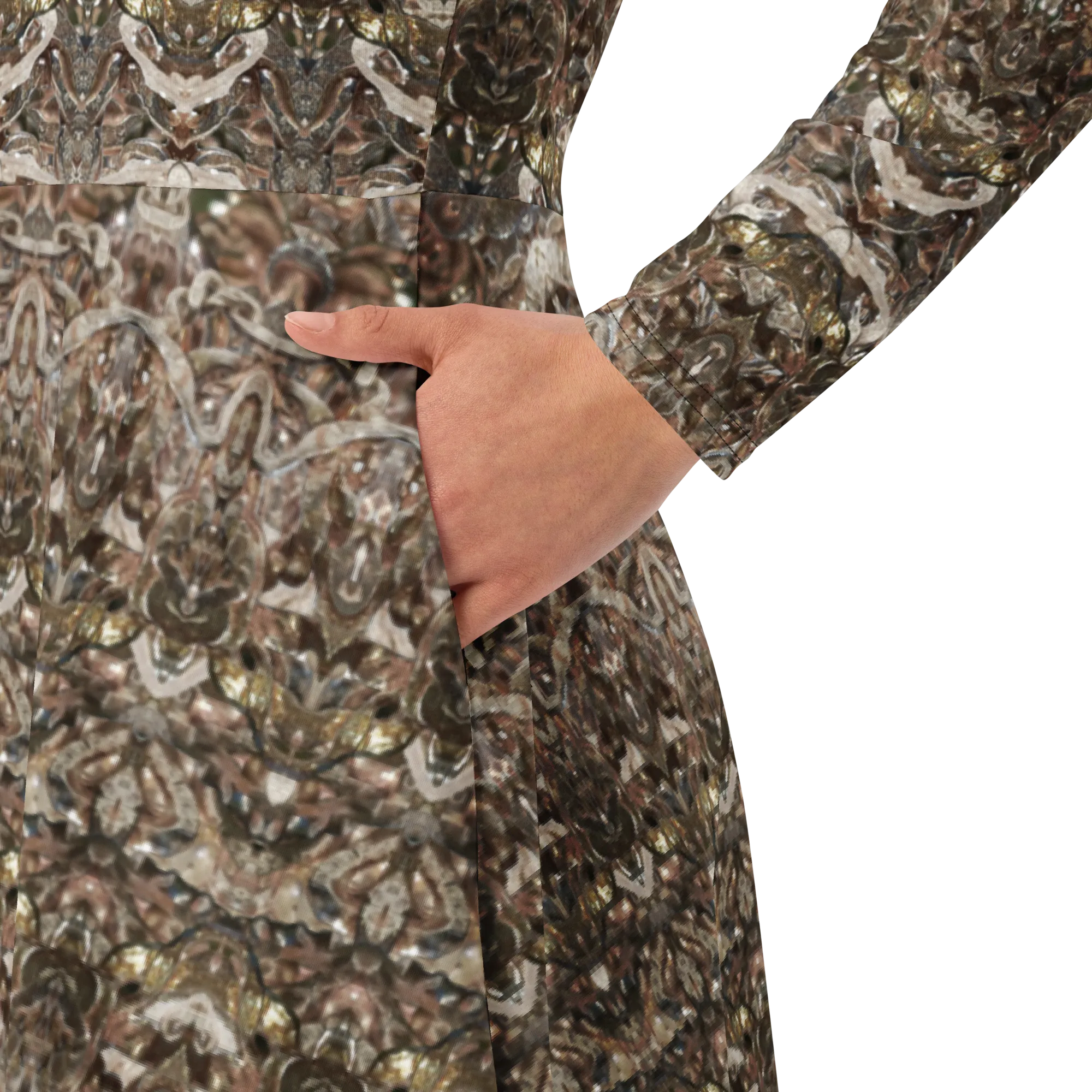 Long Sleeve Midi Dress (Her/Muliebris)(Samhain Dream Thaw 9 of 15 Novem ex Quindecim) RJSTHw2025 RJS