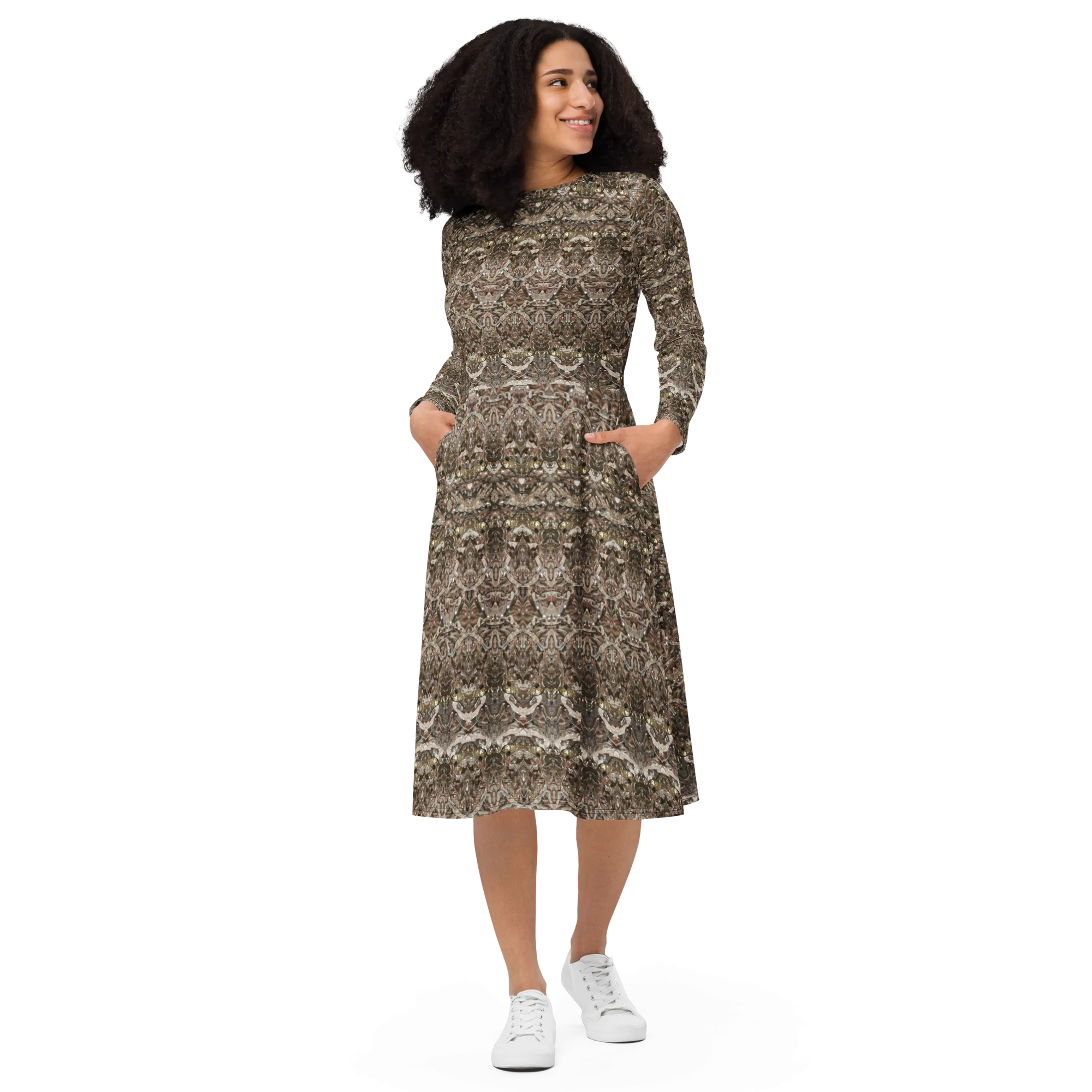 Long Sleeve Midi Dress (Her/Muliebris)(Samhain Dream Thaw 9 of 15 Novem ex Quindecim) RJSTHw2025 RJS