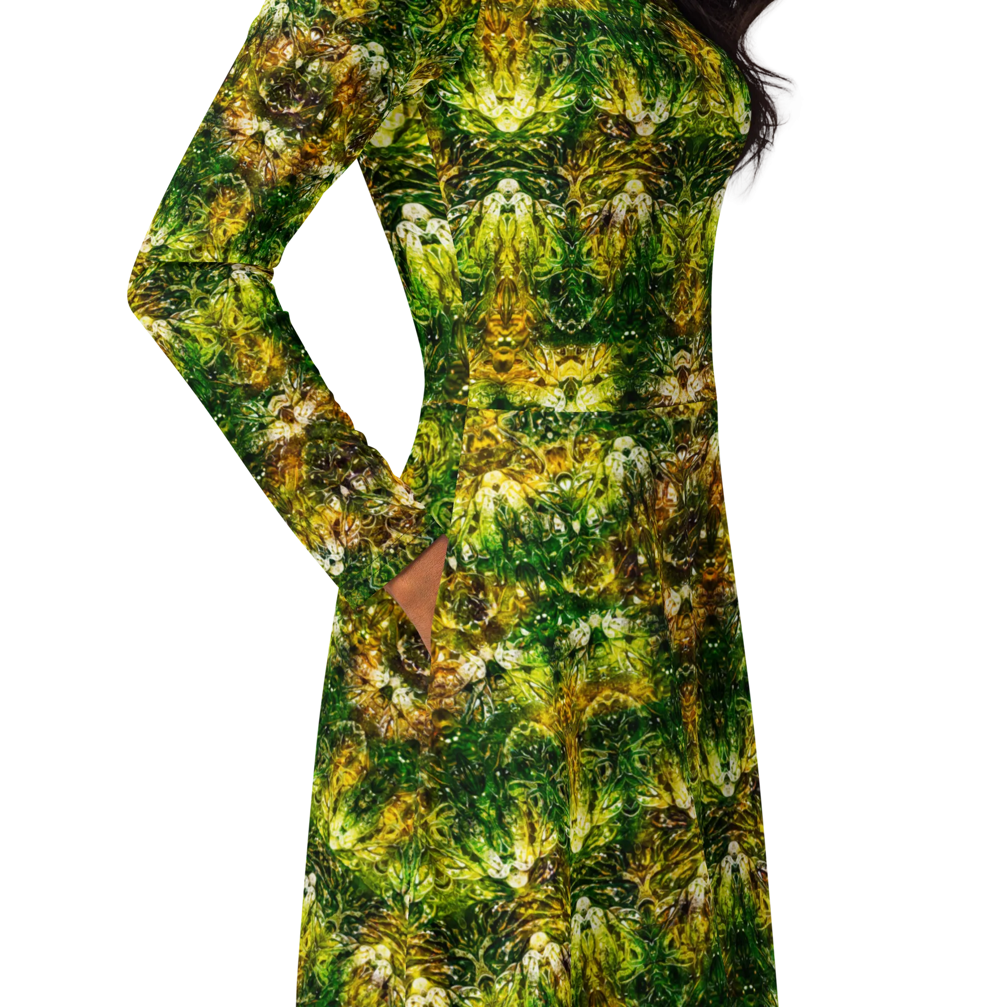 Long Sleeve Midi Dress (Her/Muliebris)(Samhain Dreams of Jade 10 of 15 Decem ex Quindecim) RJSTHW2025 RJS