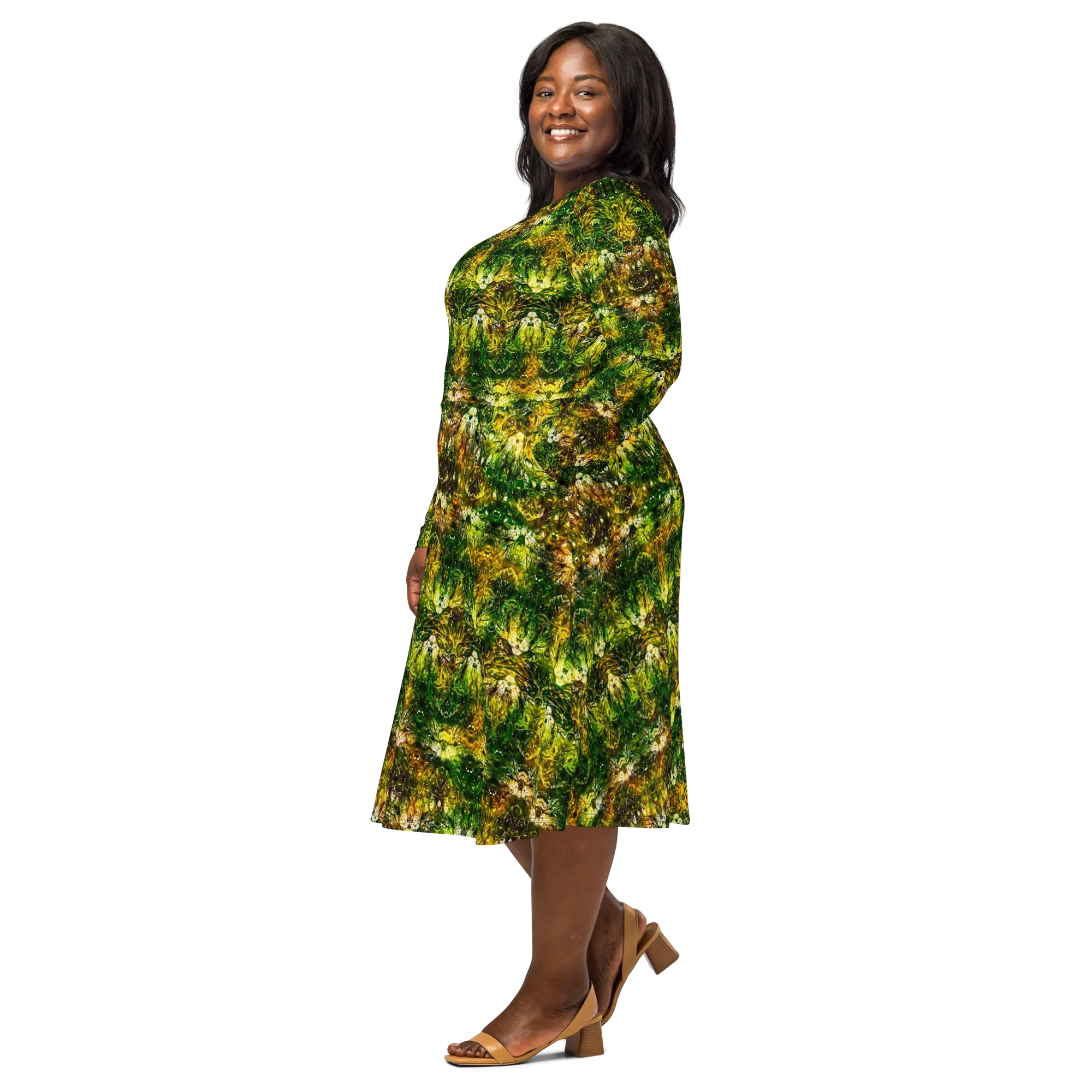 Long Sleeve Midi Dress (Her/Muliebris)(Samhain Dreams of Jade 10 of 15 Decem ex Quindecim) RJSTHW2025 RJS