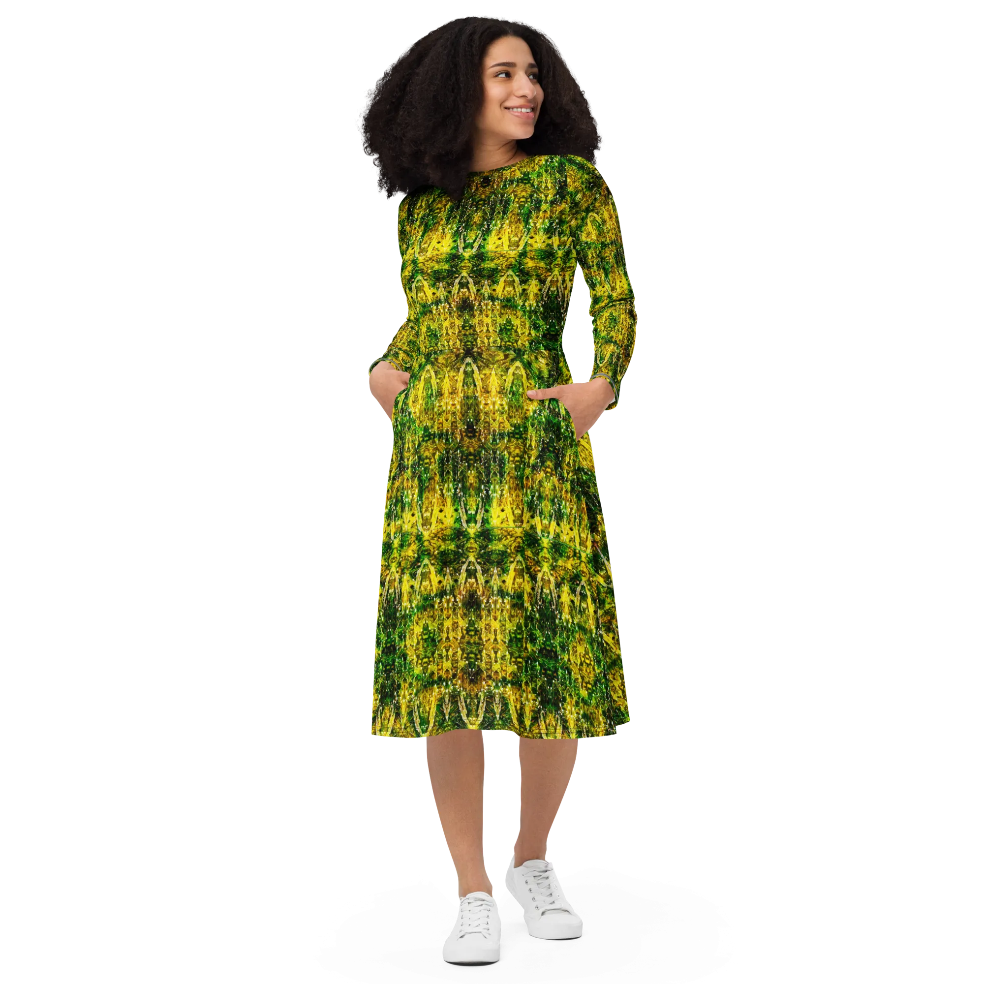 Long Sleeve Midi Dress (Her/Muliebris)(Samhain Dreams of Jade 11 of 15 Undecim ex Quindecim) RJSTHW2025 RJS