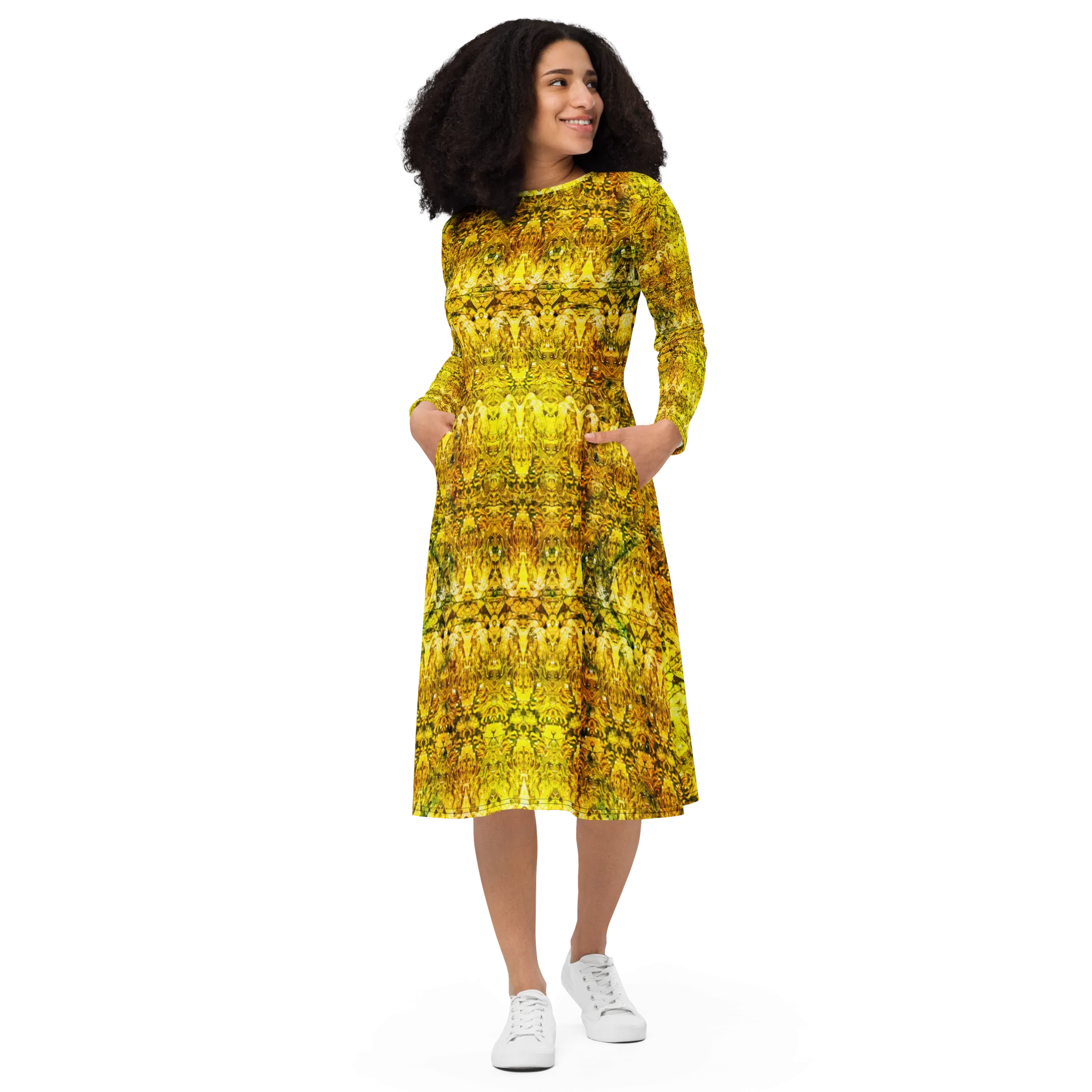 Long Sleeve Midi Dress (Her/Muliebris)(Samhain Dreams of Jade 12 of 15 Duodecim ex Quindecim) RJSTHW2025 RJS