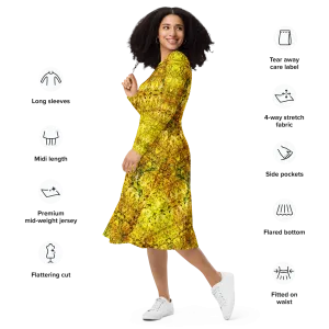 Long Sleeve Midi Dress (Her/Muliebris)(Samhain Dreams of Jade 12 of 15 Duodecim ex Quindecim) RJSTHW2025 RJS