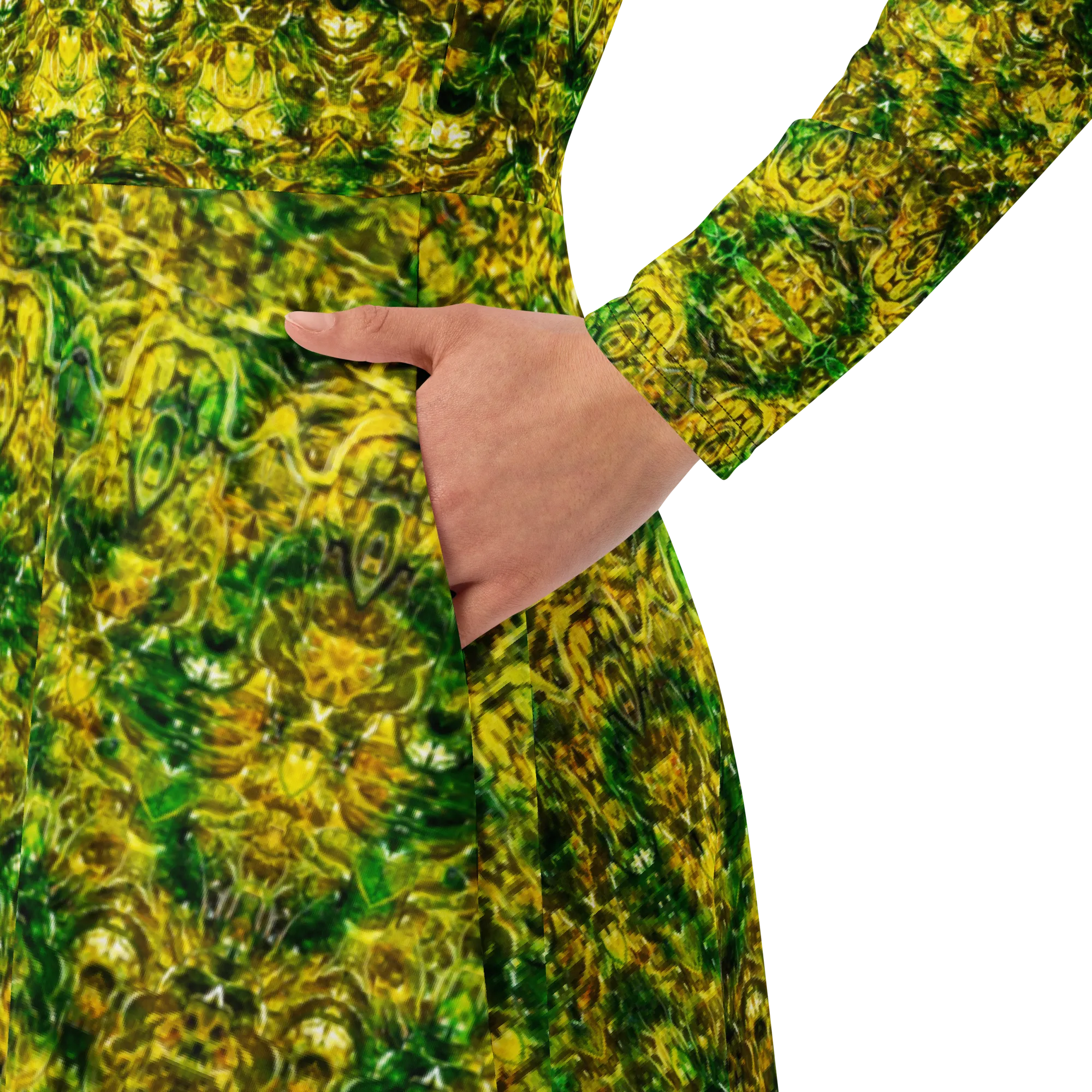 Long Sleeve Midi Dress (Her/Muliebris)(Samhain Dreams of Jade 14 of 15 Quattuordecim ex Quindecim) RJSTHW2025 RJS