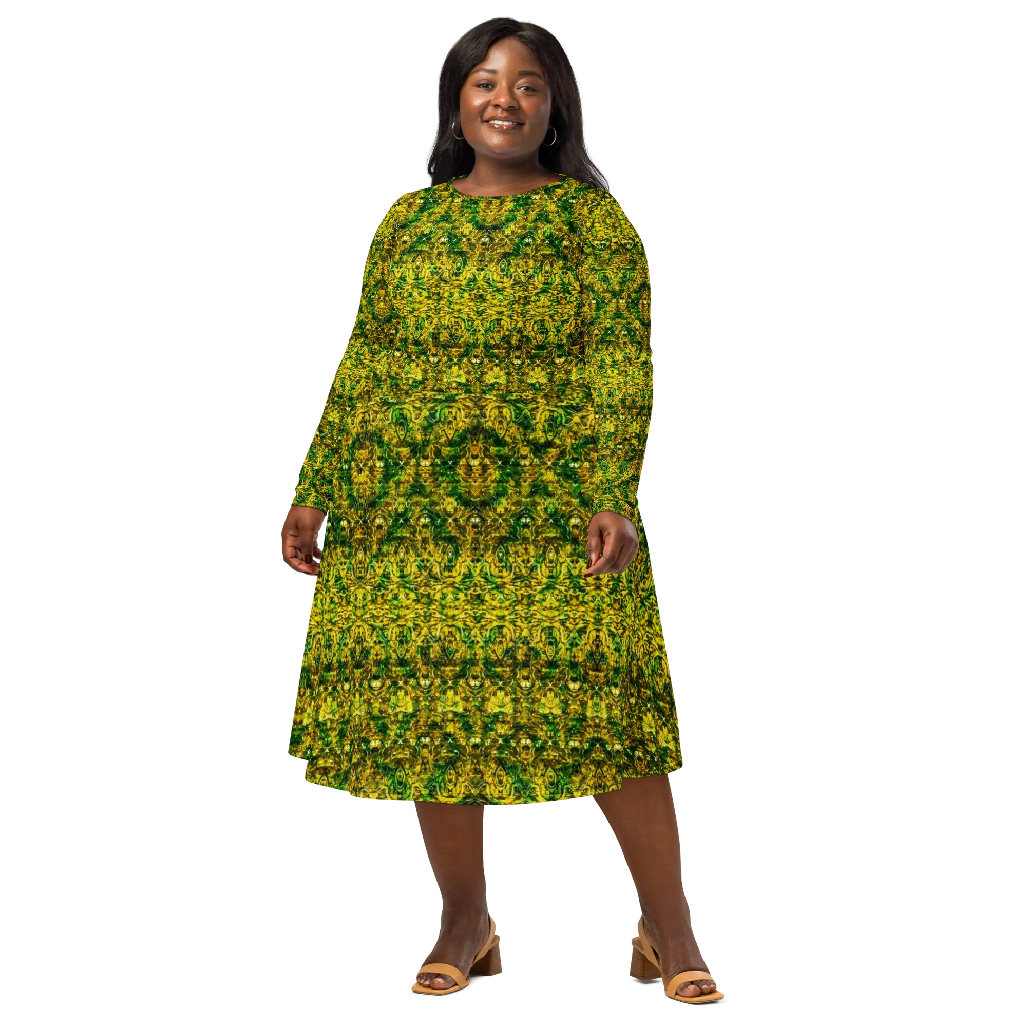 Long Sleeve Midi Dress (Her/Muliebris)(Samhain Dreams of Jade 14 of 15 Quattuordecim ex Quindecim) RJSTHW2025 RJS