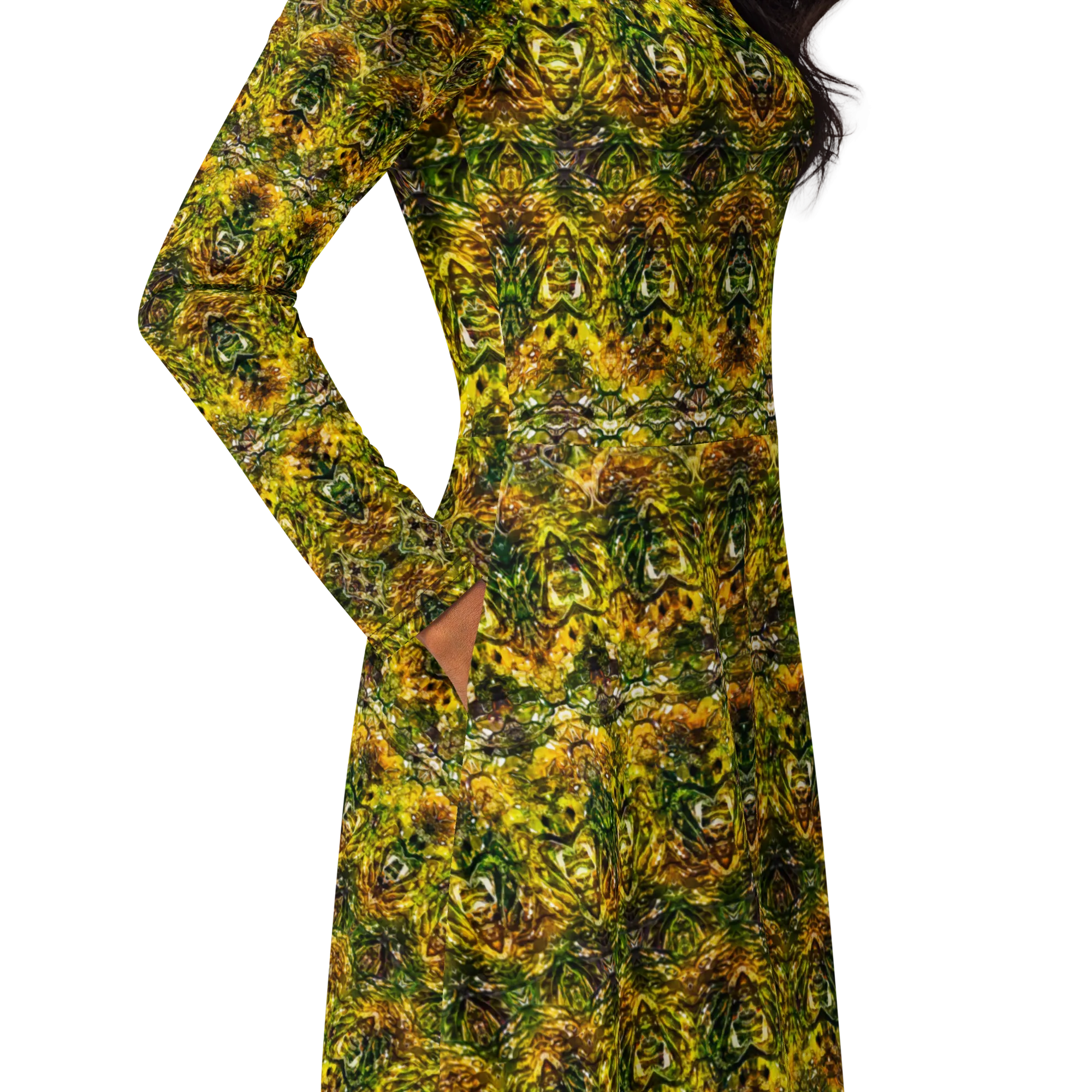 Long Sleeve Midi Dress (Her/Muliebris)(Samhain Dreams of Jade 15 of 15 Quindecim ex Quindecim) RJSTHW2025 RJS