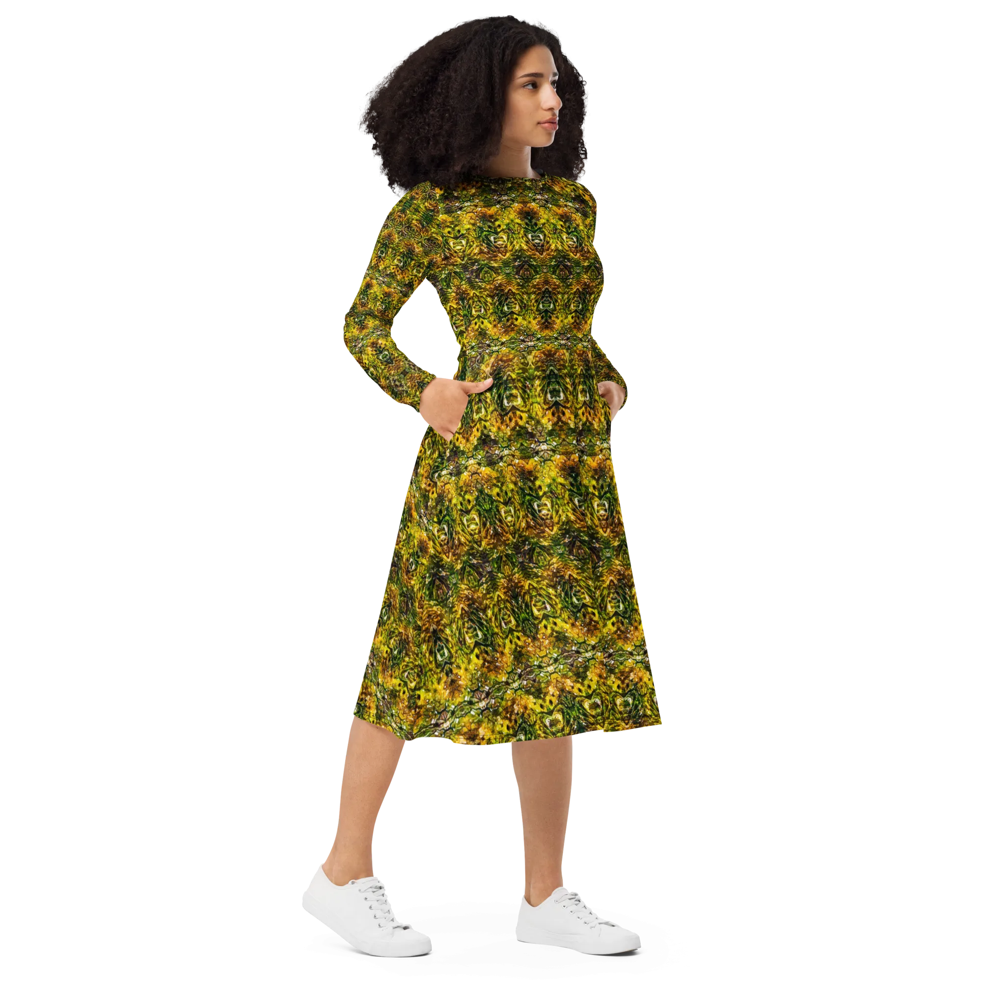 Long Sleeve Midi Dress (Her/Muliebris)(Samhain Dreams of Jade 15 of 15 Quindecim ex Quindecim) RJSTHW2025 RJS