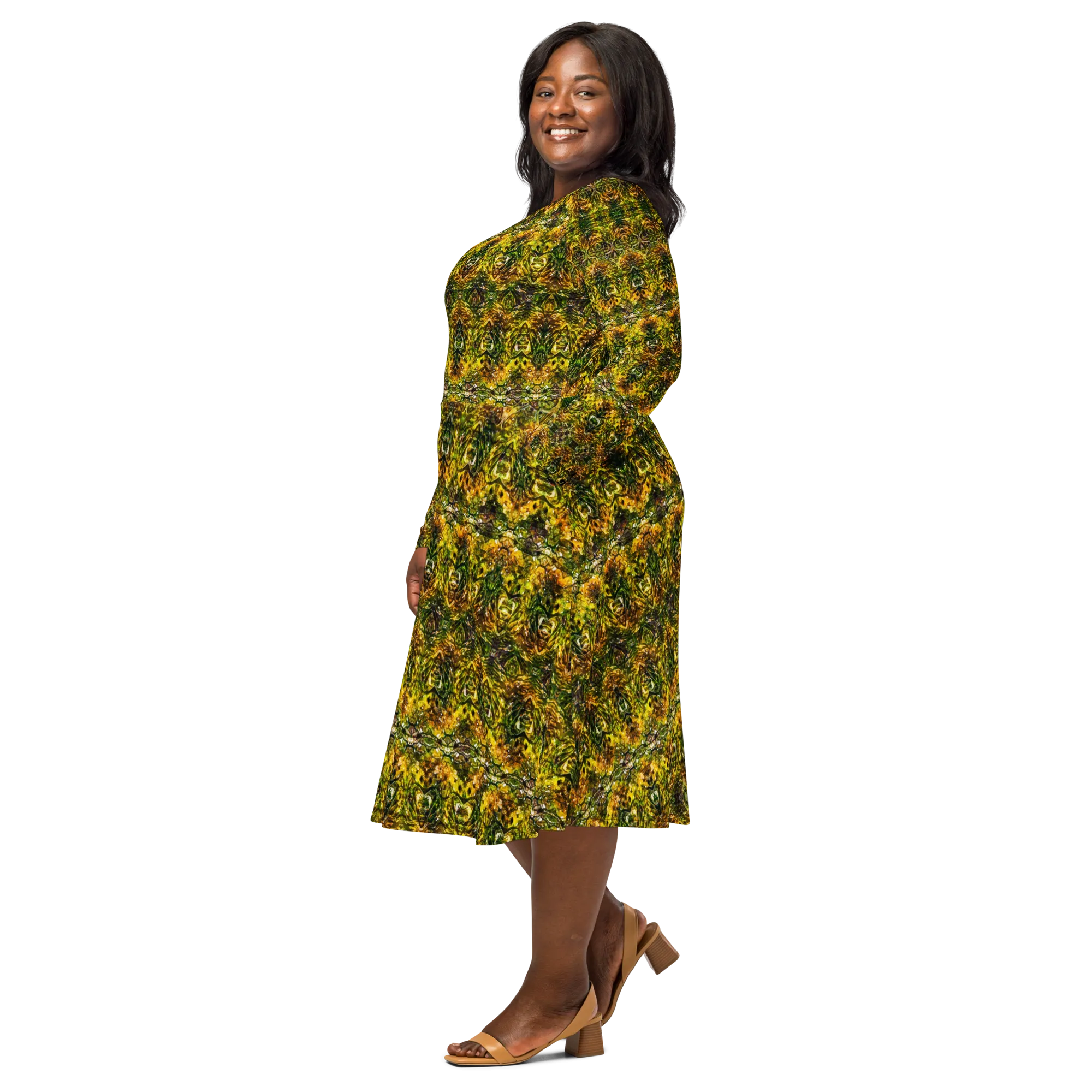 Long Sleeve Midi Dress (Her/Muliebris)(Samhain Dreams of Jade 15 of 15 Quindecim ex Quindecim) RJSTHW2025 RJS