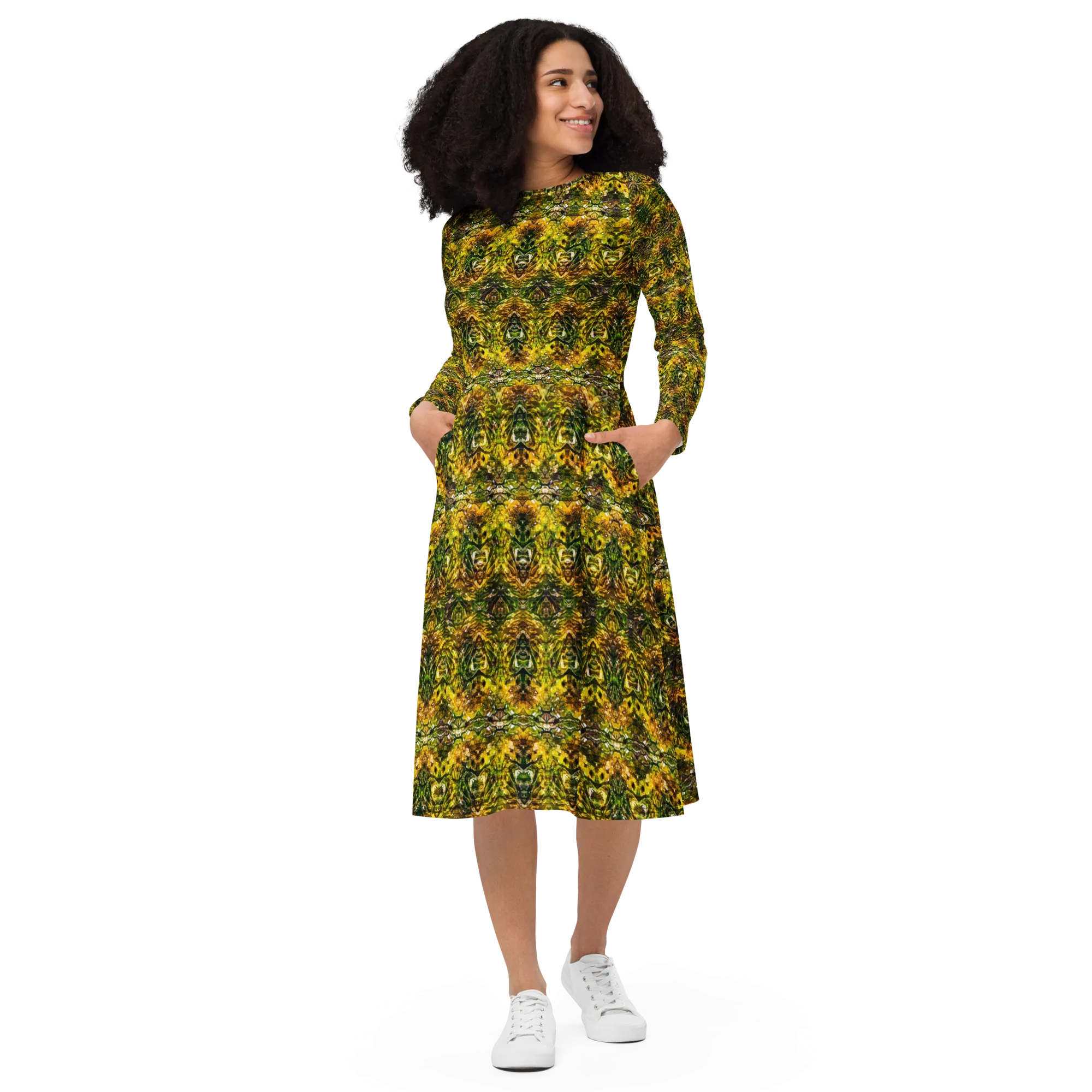 Long Sleeve Midi Dress (Her/Muliebris)(Samhain Dreams of Jade 15 of 15 Quindecim ex Quindecim) RJSTHW2025 RJS