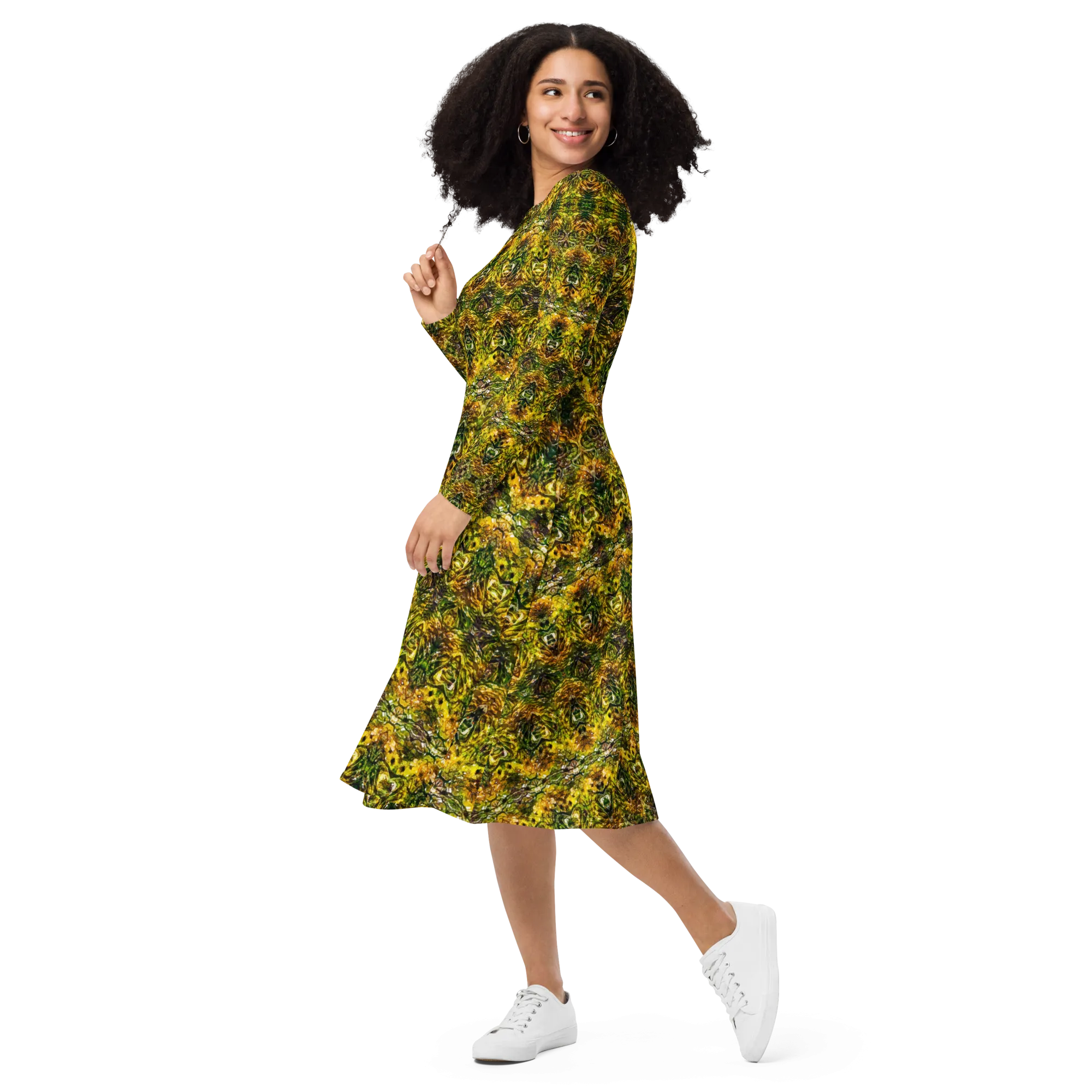 Long Sleeve Midi Dress (Her/Muliebris)(Samhain Dreams of Jade 15 of 15 Quindecim ex Quindecim) RJSTHW2025 RJS