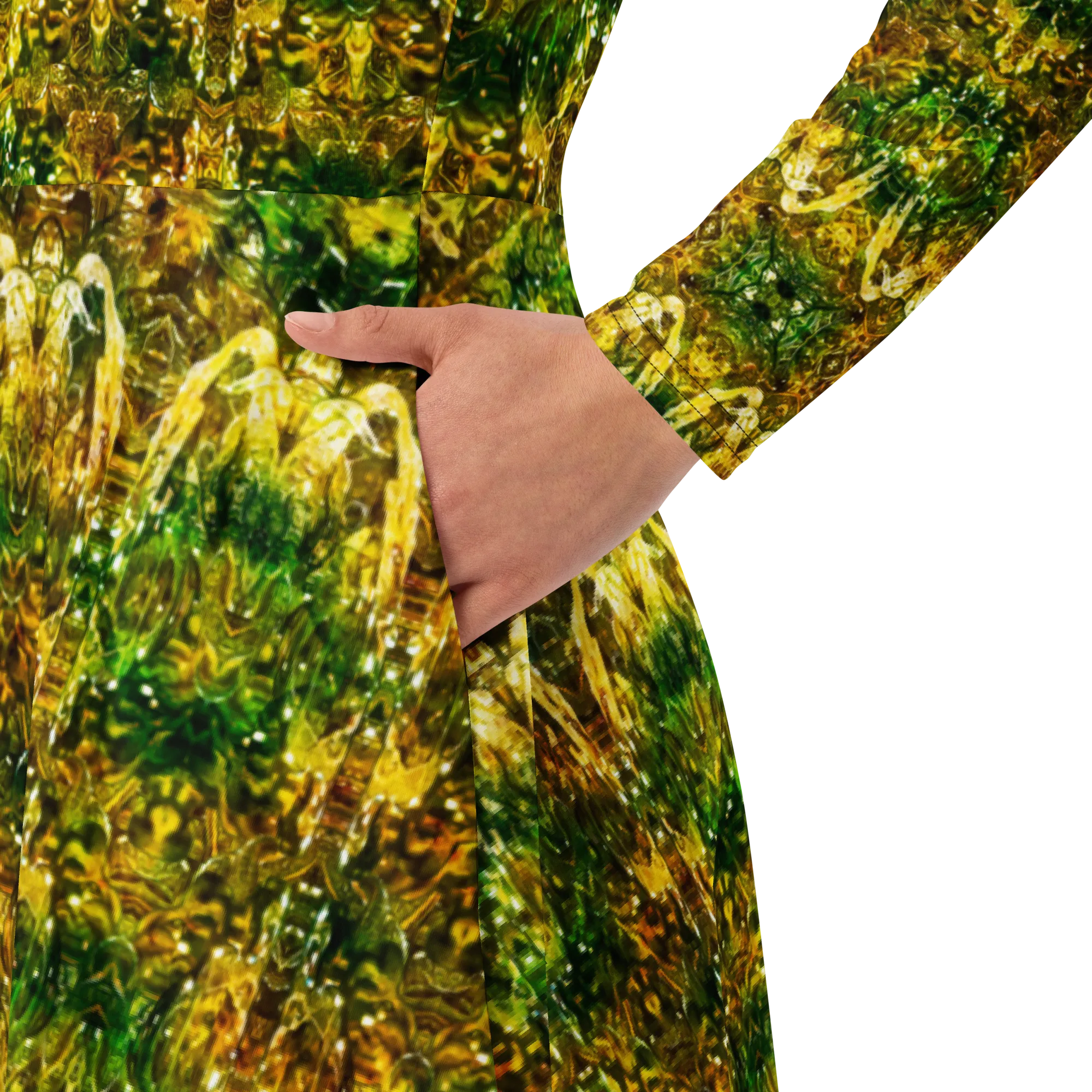 Long Sleeve Midi Dress (Her/Muliebris)(Samhain Dreams of Jade 3 of 15 Tres ex Quindecim) RJSTHW2025 RJS