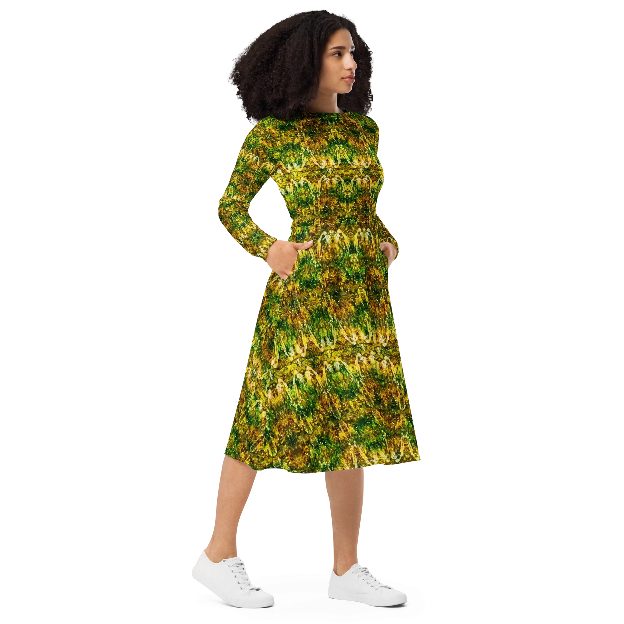 Long Sleeve Midi Dress (Her/Muliebris)(Samhain Dreams of Jade 3 of 15 Tres ex Quindecim) RJSTHW2025 RJS