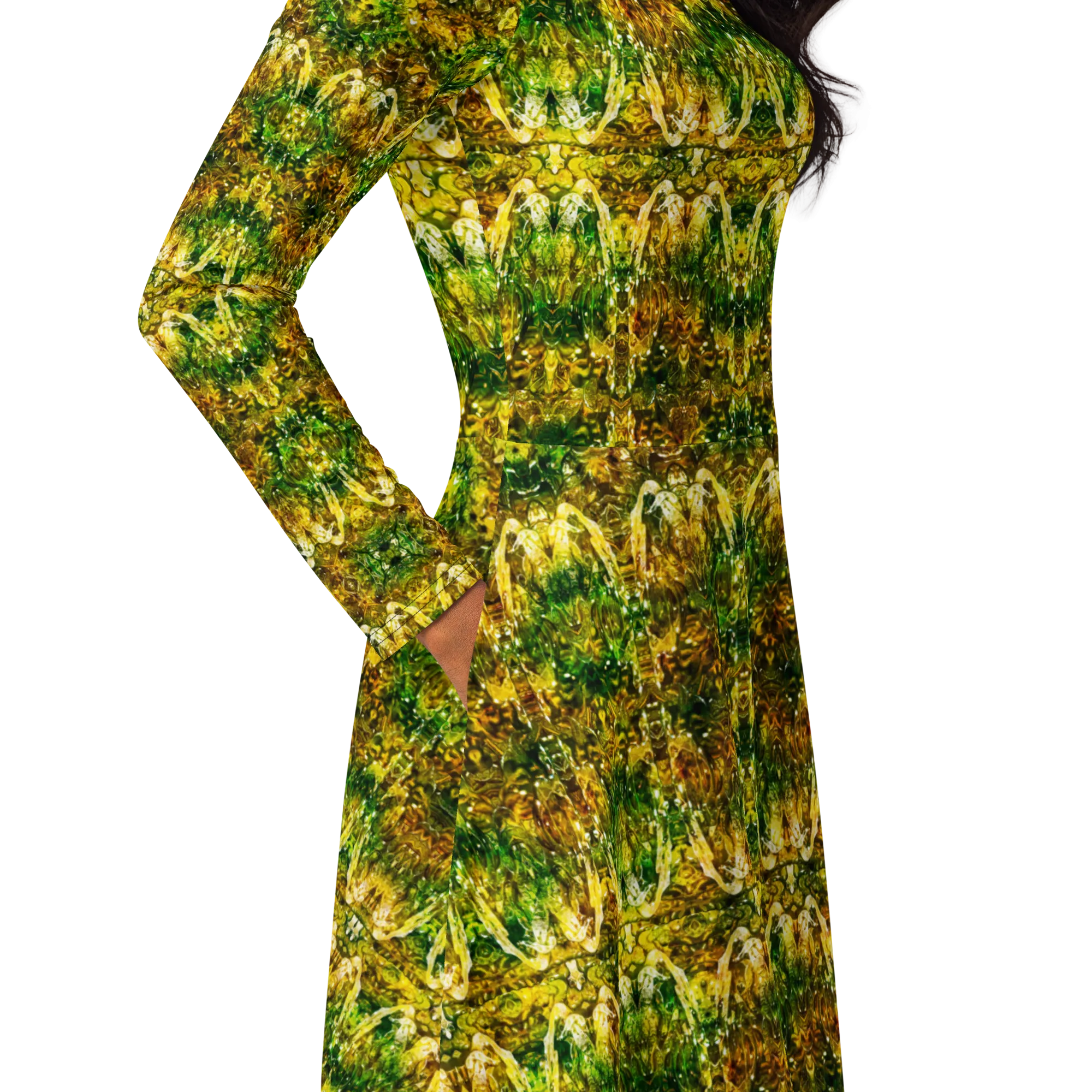 Long Sleeve Midi Dress (Her/Muliebris)(Samhain Dreams of Jade 3 of 15 Tres ex Quindecim) RJSTHW2025 RJS
