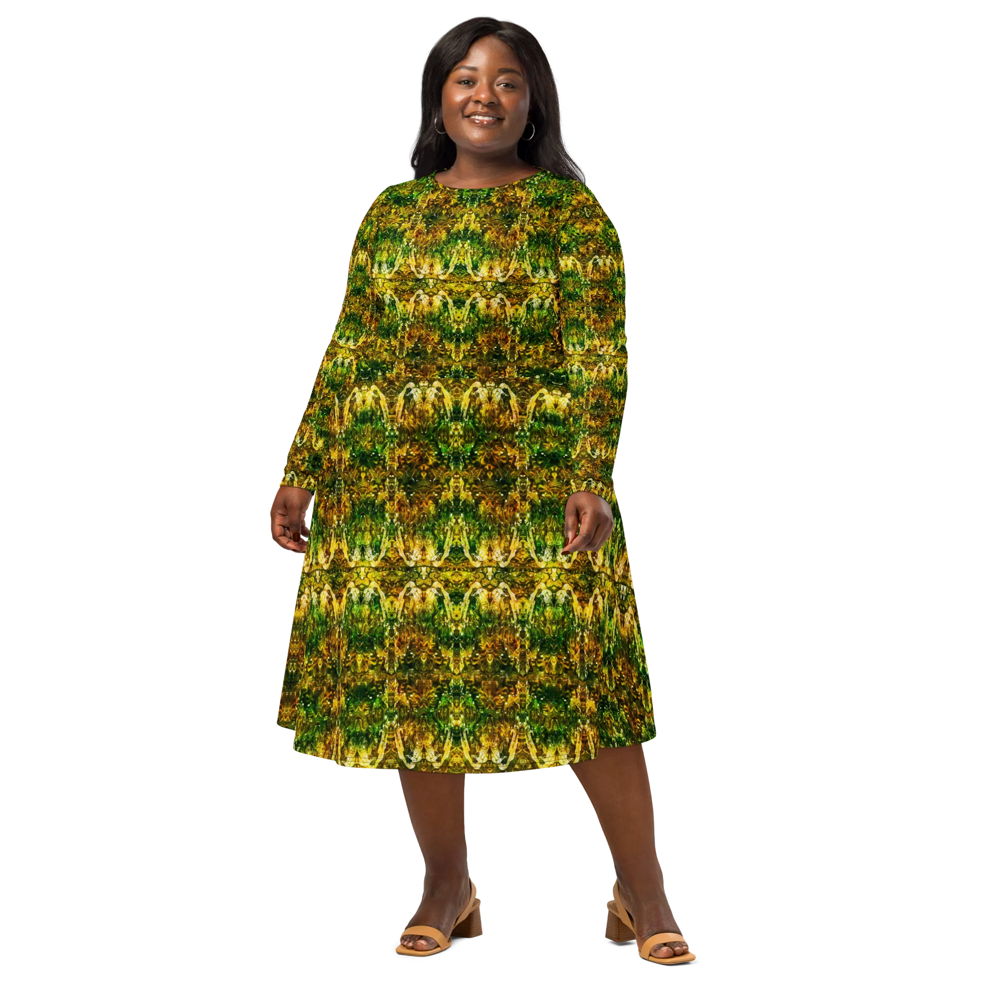Long Sleeve Midi Dress (Her/Muliebris)(Samhain Dreams of Jade 3 of 15 Tres ex Quindecim) RJSTHW2025 RJS