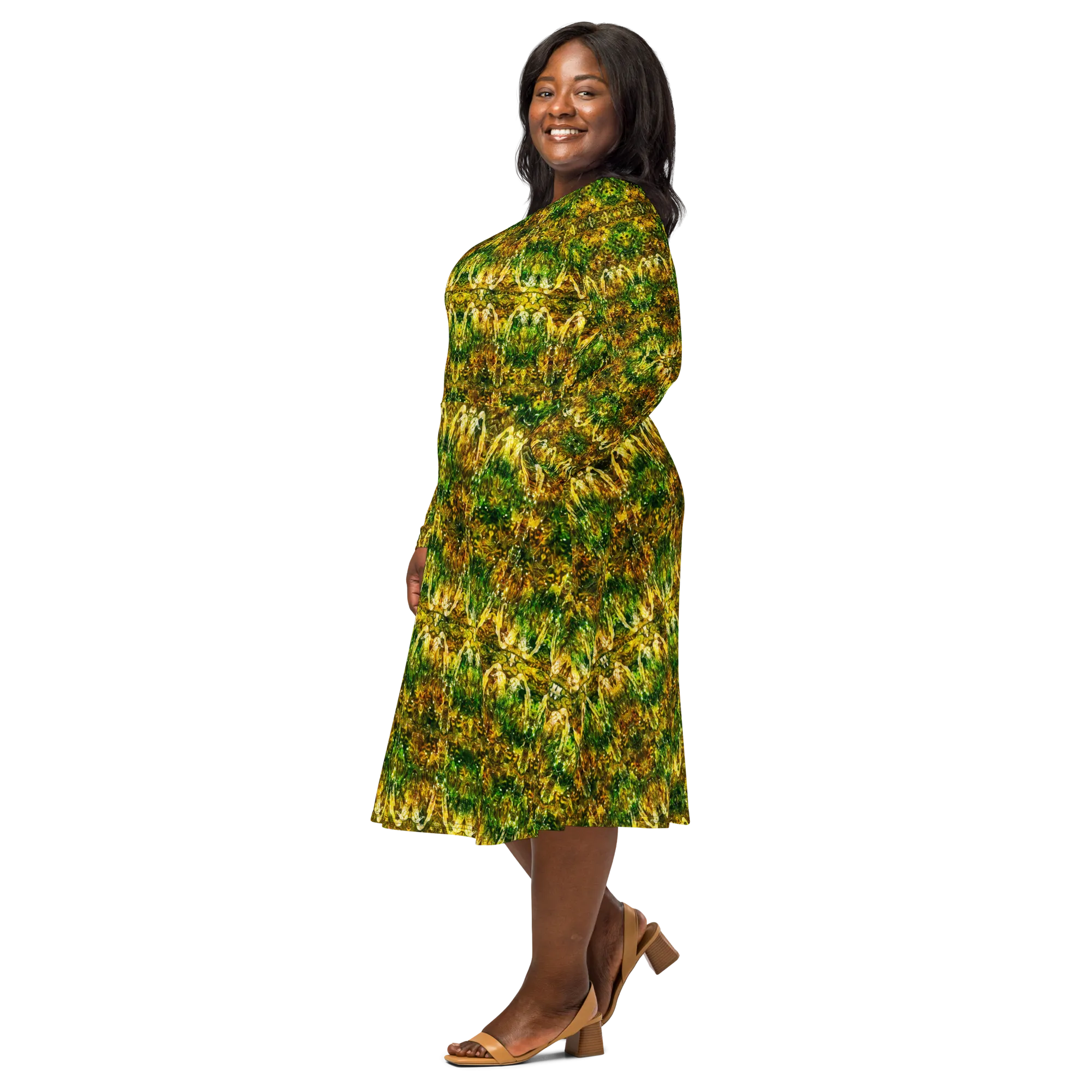 Long Sleeve Midi Dress (Her/Muliebris)(Samhain Dreams of Jade 3 of 15 Tres ex Quindecim) RJSTHW2025 RJS