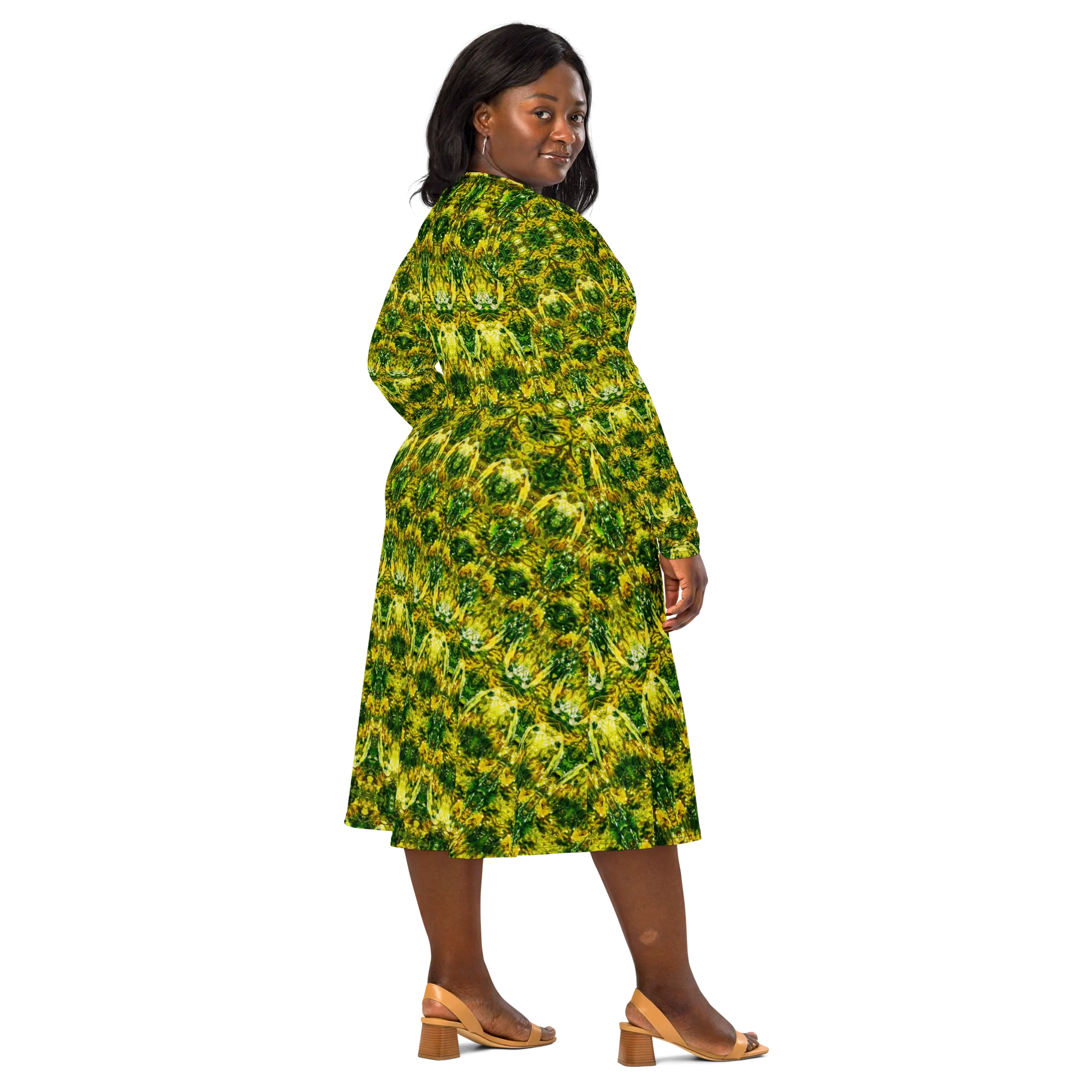 Long Sleeve Midi Dress (Her/Muliebris)(Samhain Dreams of Jade 4 of 15 Quattuor ex Quindecim) RJSTHw2025 RJS