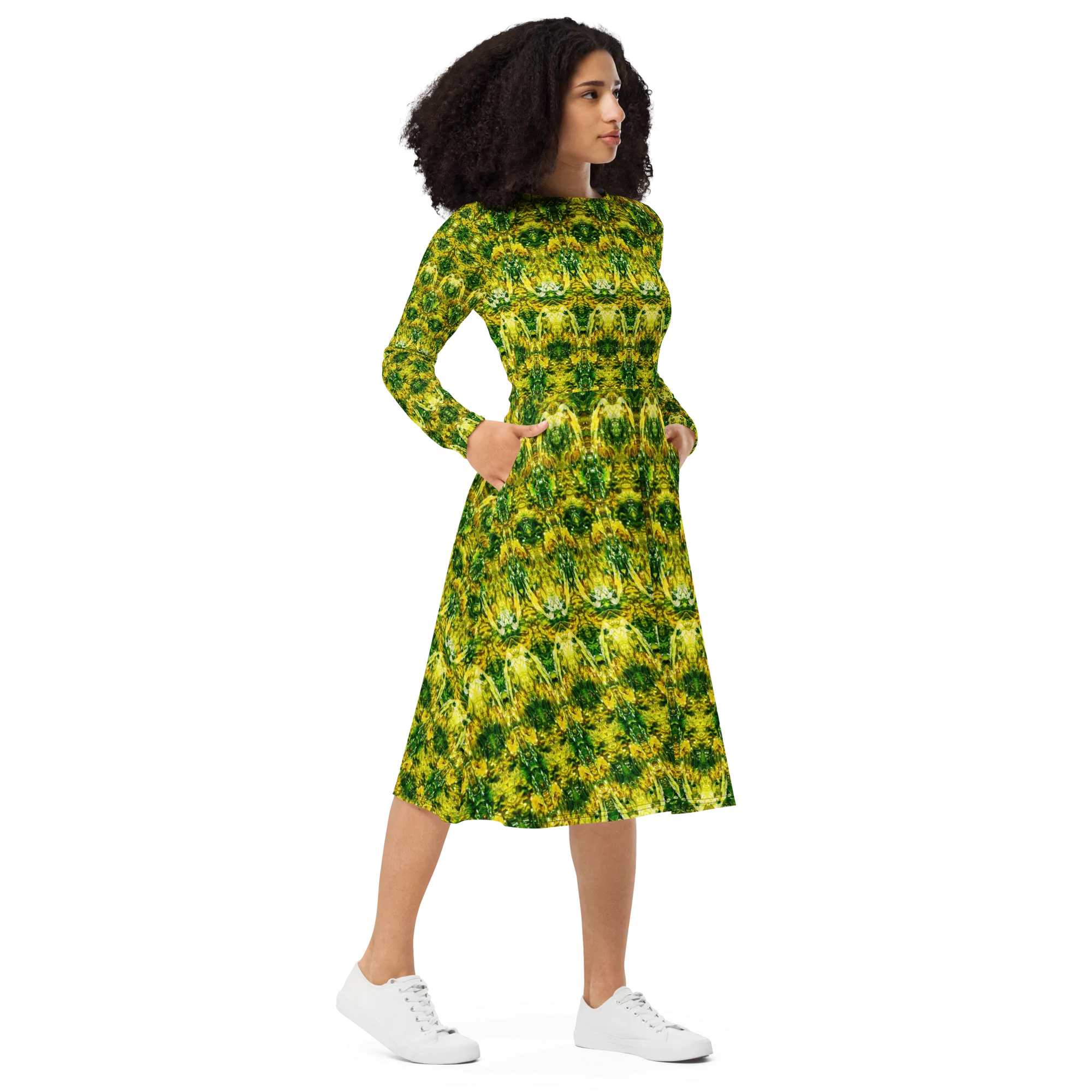 Long Sleeve Midi Dress (Her/Muliebris)(Samhain Dreams of Jade 4 of 15 Quattuor ex Quindecim) RJSTHw2025 RJS