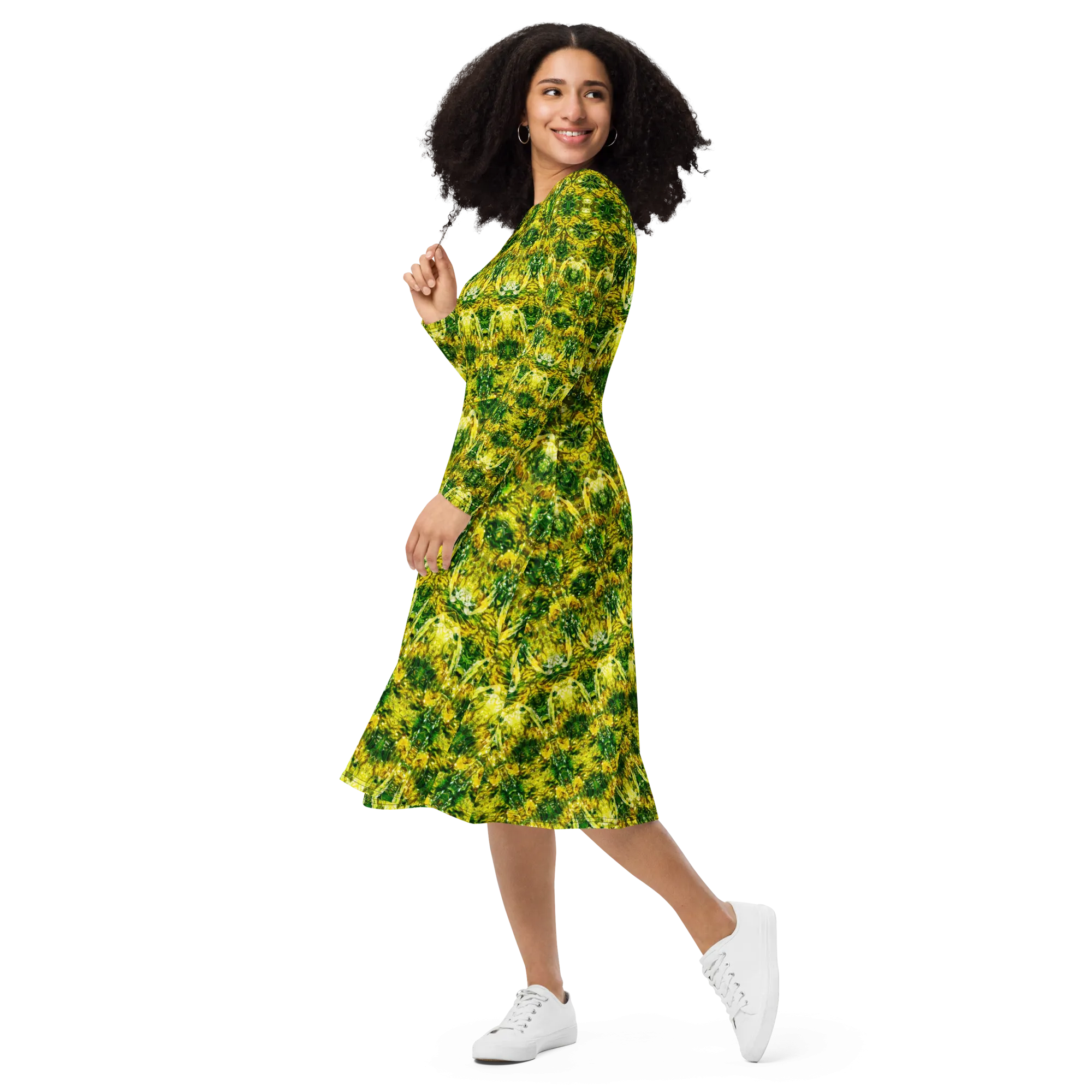 Long Sleeve Midi Dress (Her/Muliebris)(Samhain Dreams of Jade 4 of 15 Quattuor ex Quindecim) RJSTHw2025 RJS
