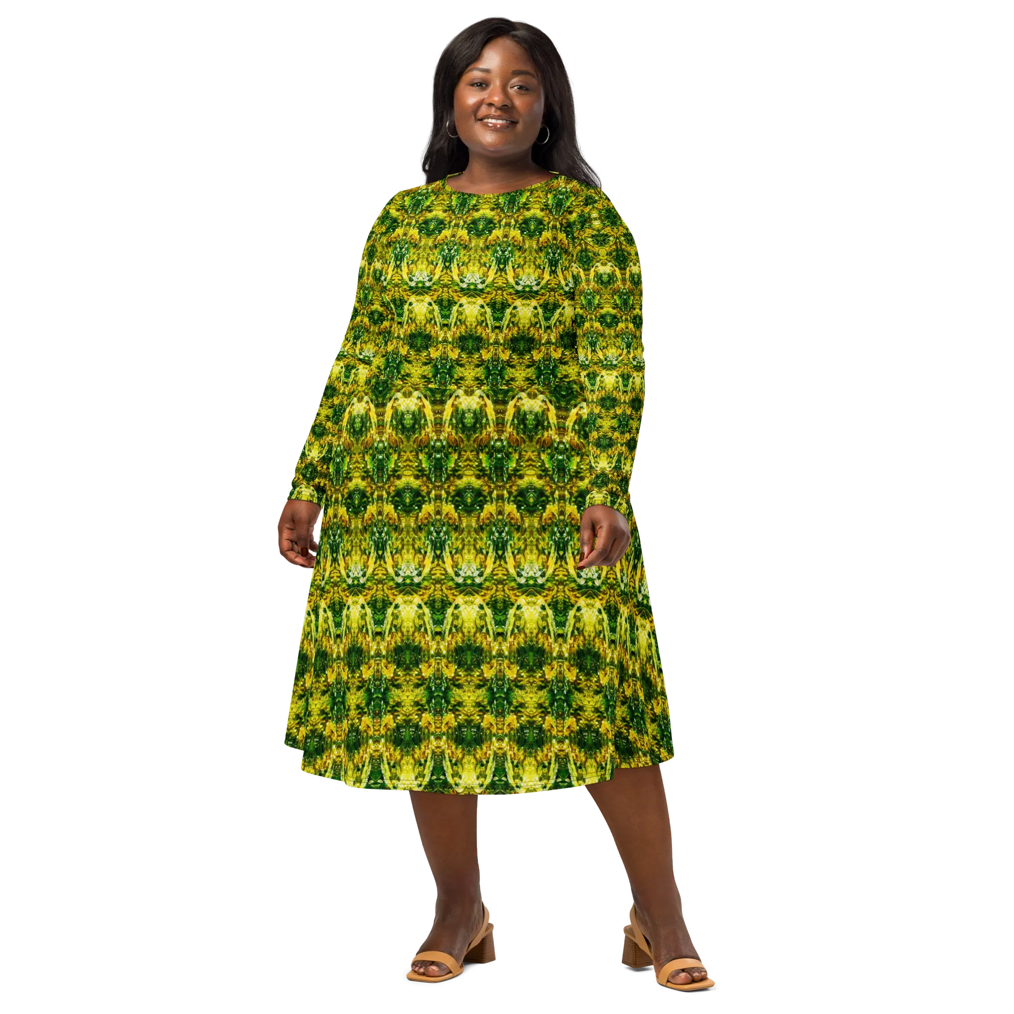 Long Sleeve Midi Dress (Her/Muliebris)(Samhain Dreams of Jade 4 of 15 Quattuor ex Quindecim) RJSTHw2025 RJS