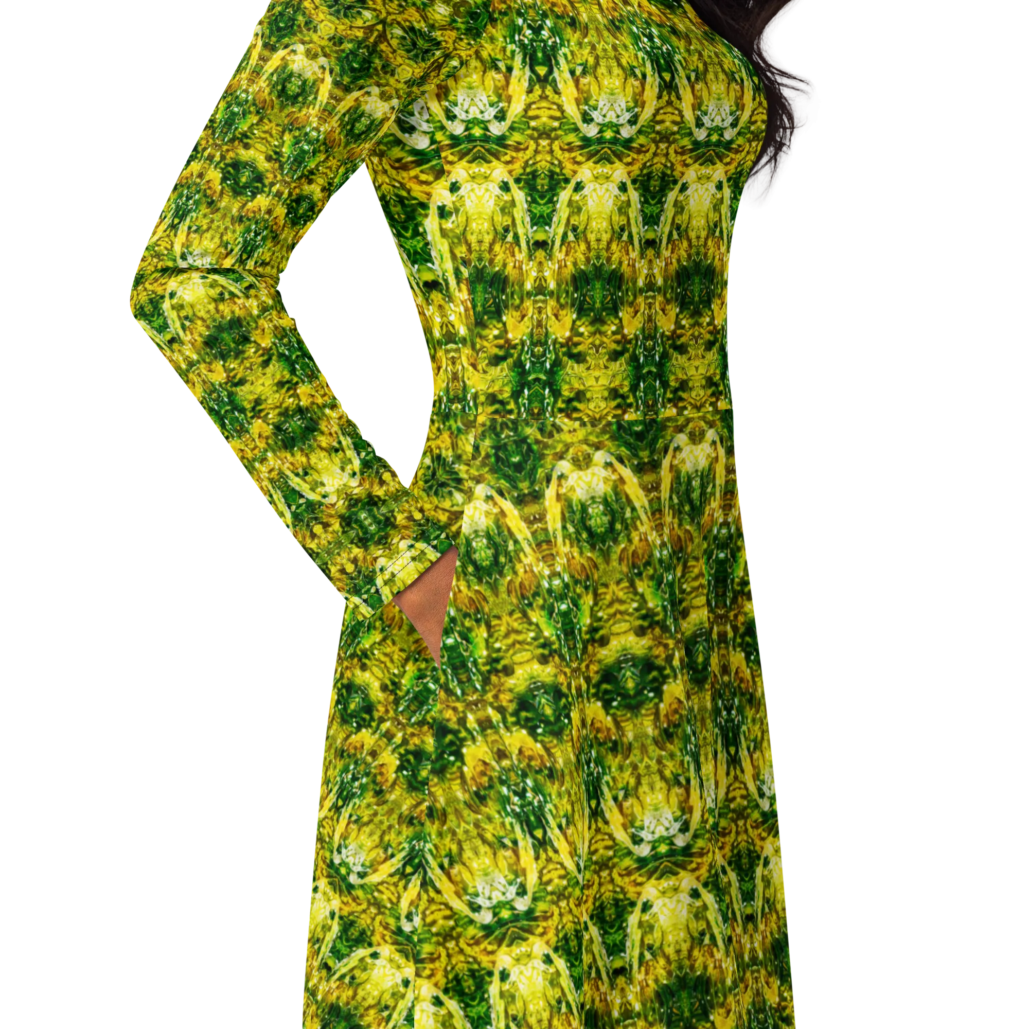 Long Sleeve Midi Dress (Her/Muliebris)(Samhain Dreams of Jade 4 of 15 Quattuor ex Quindecim) RJSTHw2025 RJS
