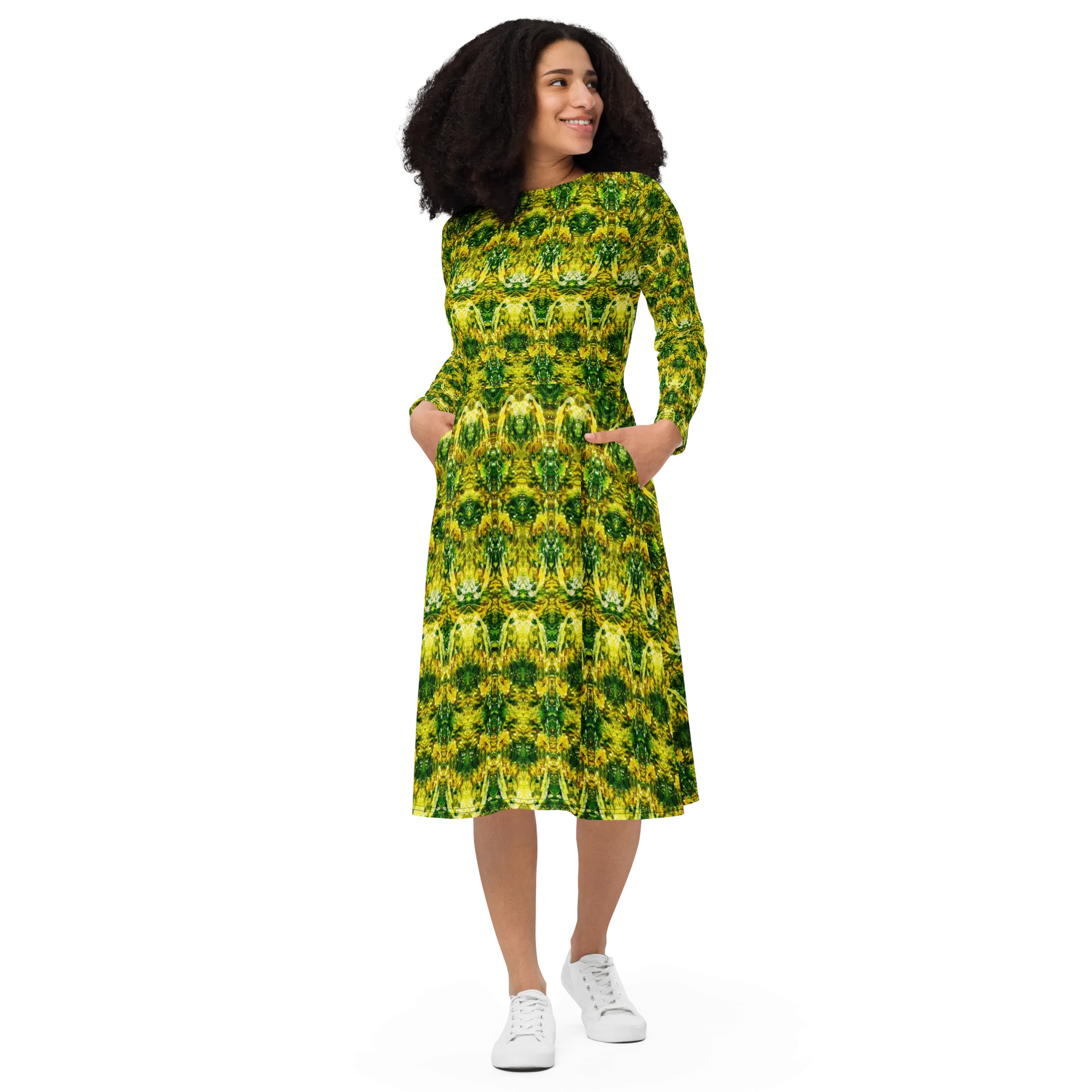 Long Sleeve Midi Dress (Her/Muliebris)(Samhain Dreams of Jade 4 of 15 Quattuor ex Quindecim) RJSTHw2025 RJS