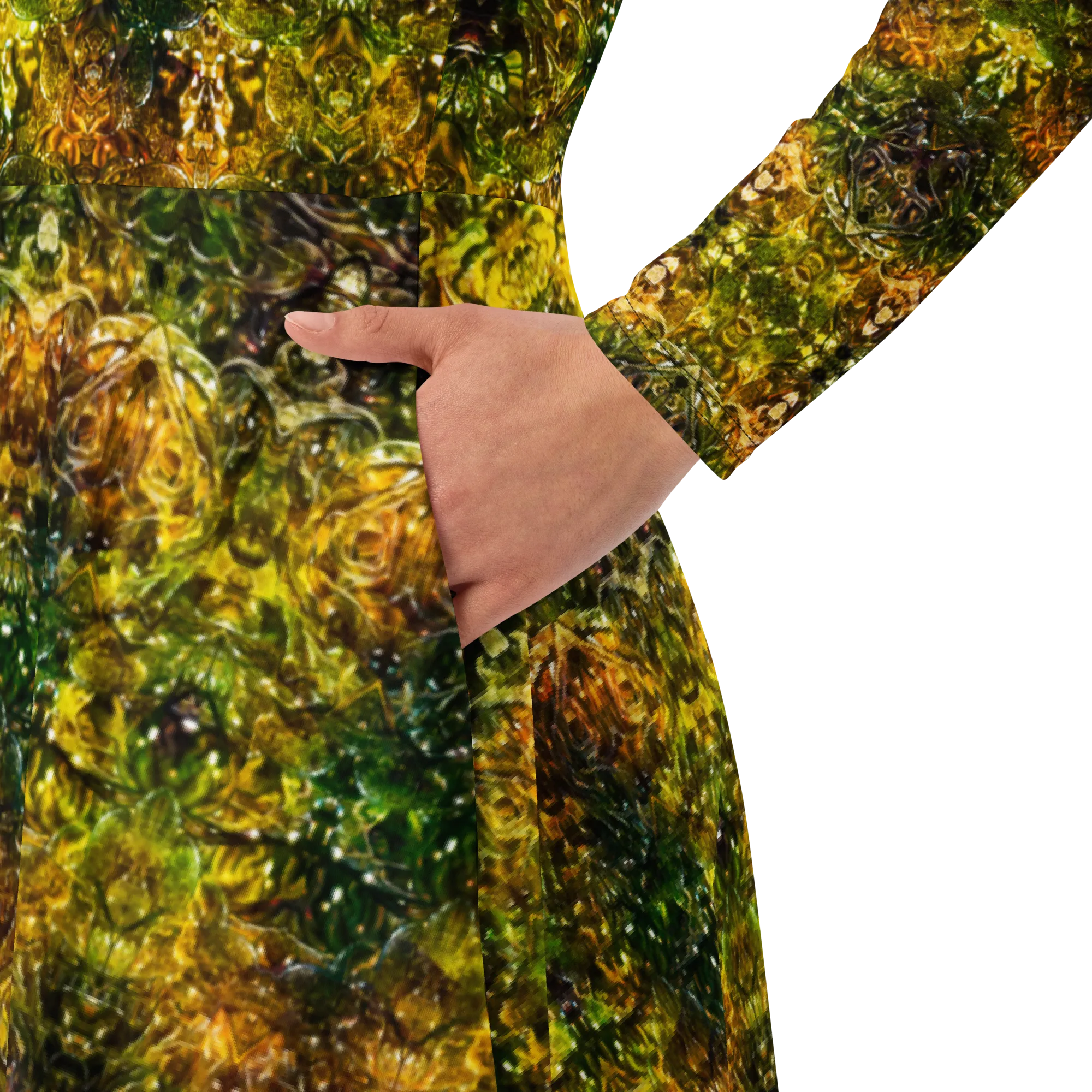 Long Sleeve Midi Dress (Her/Muliebris)(Samhain Dreams of Jade 5 of 15 Quinque ex Quindecim) RJSTHw2025 RJS