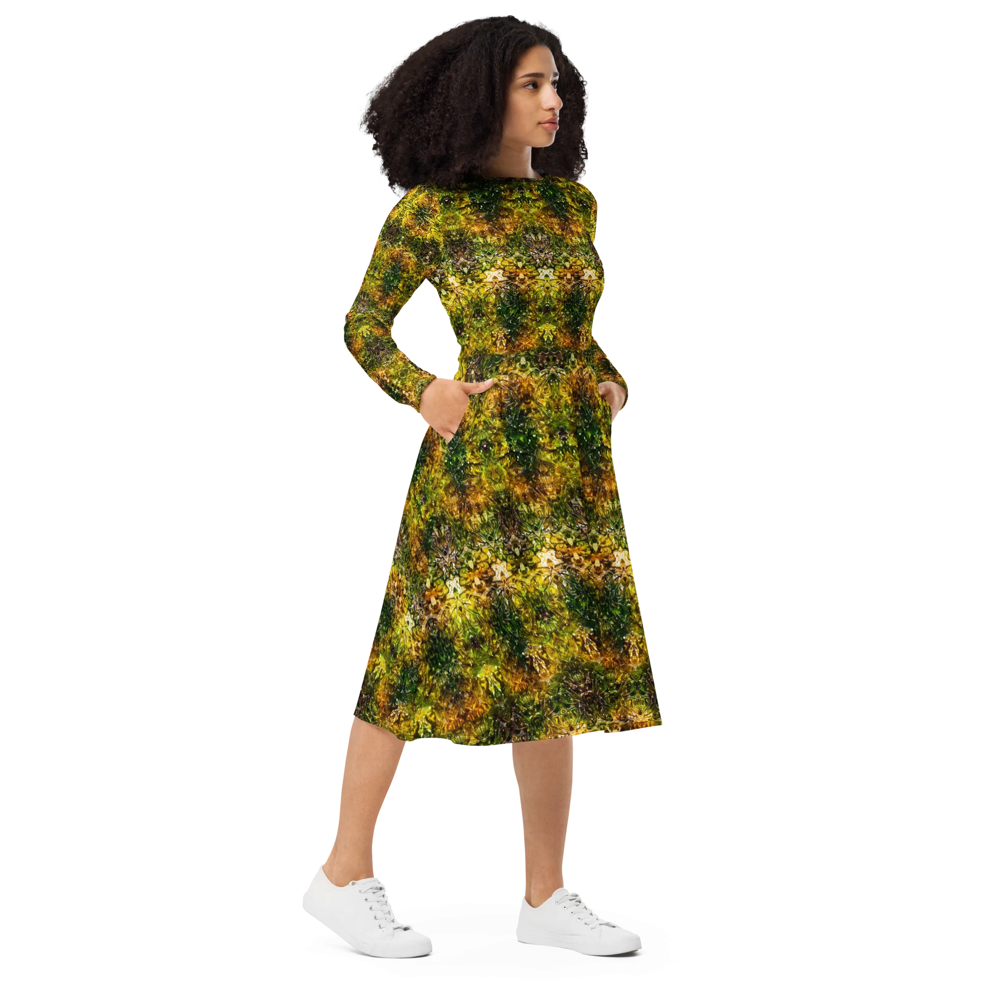Long Sleeve Midi Dress (Her/Muliebris)(Samhain Dreams of Jade 5 of 15 Quinque ex Quindecim) RJSTHw2025 RJS