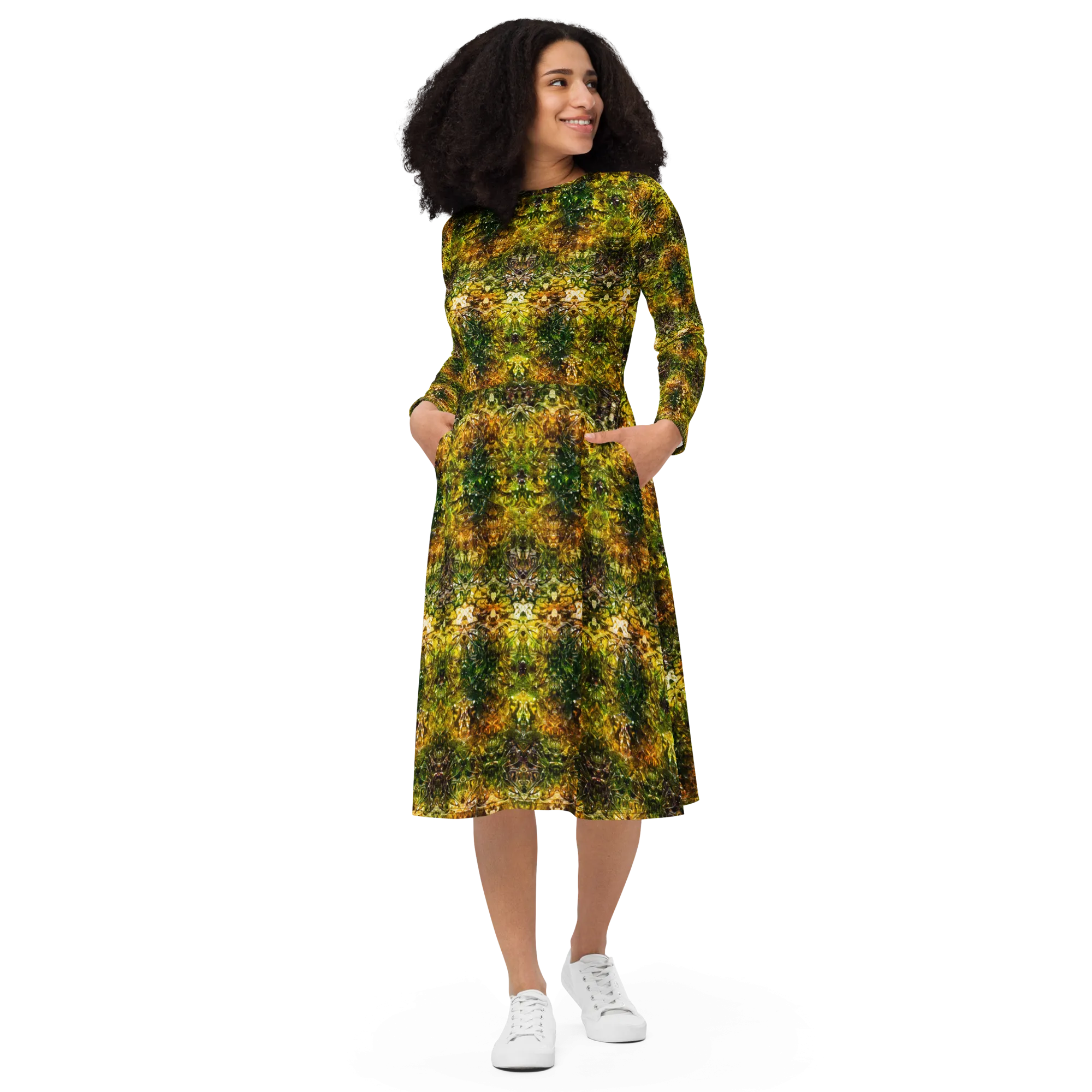 Long Sleeve Midi Dress (Her/Muliebris)(Samhain Dreams of Jade 5 of 15 Quinque ex Quindecim) RJSTHw2025 RJS