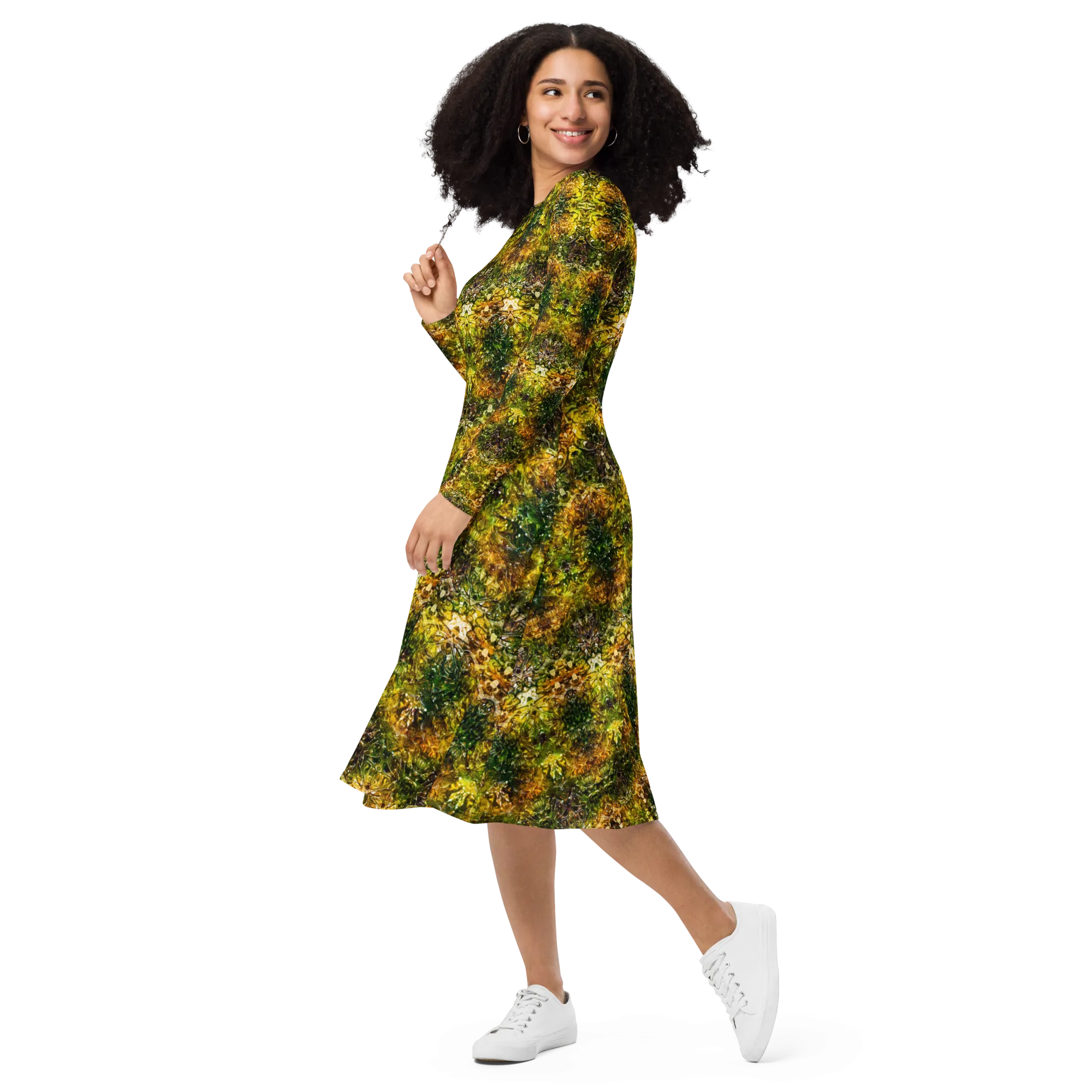 Long Sleeve Midi Dress (Her/Muliebris)(Samhain Dreams of Jade 5 of 15 Quinque ex Quindecim) RJSTHw2025 RJS