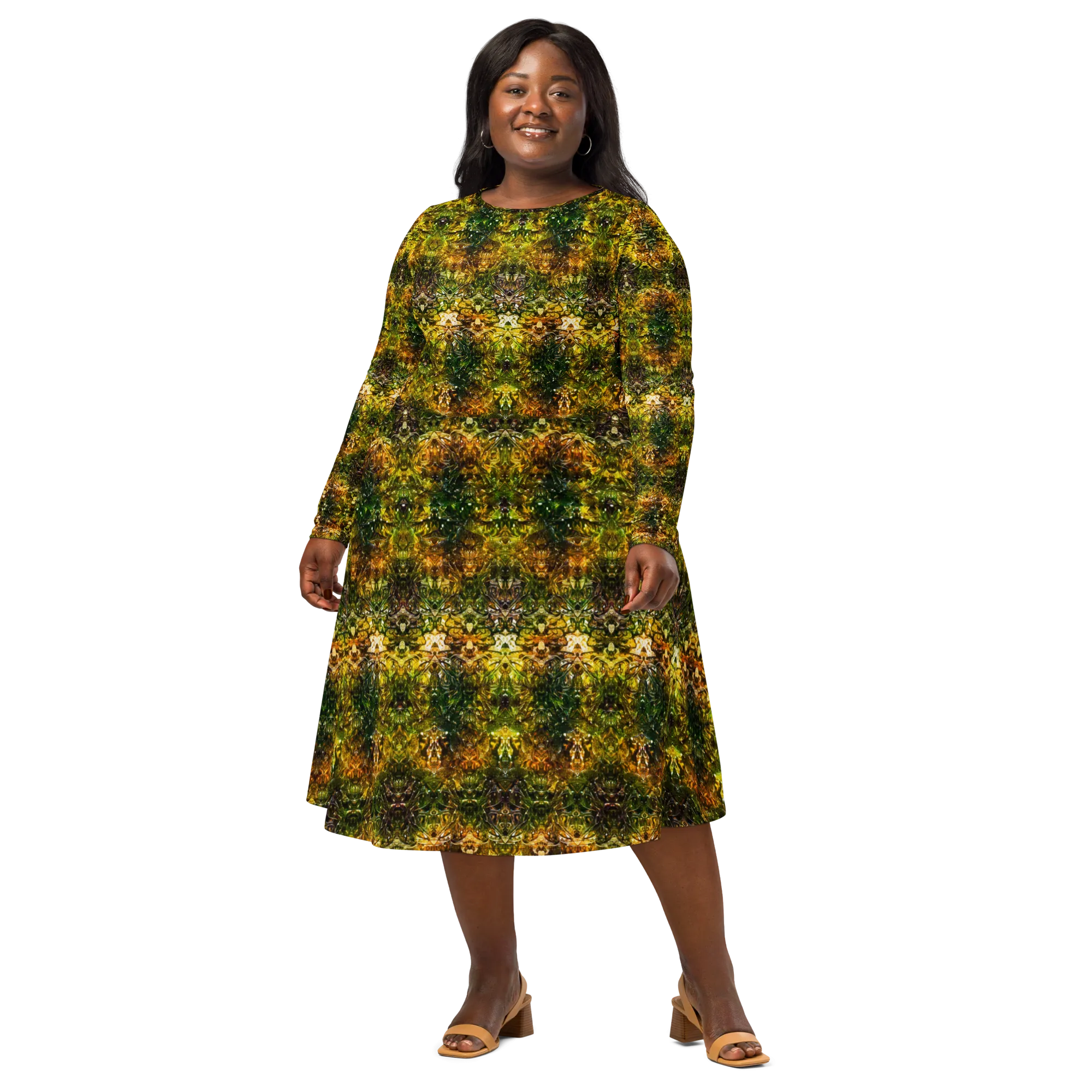 Long Sleeve Midi Dress (Her/Muliebris)(Samhain Dreams of Jade 5 of 15 Quinque ex Quindecim) RJSTHw2025 RJS