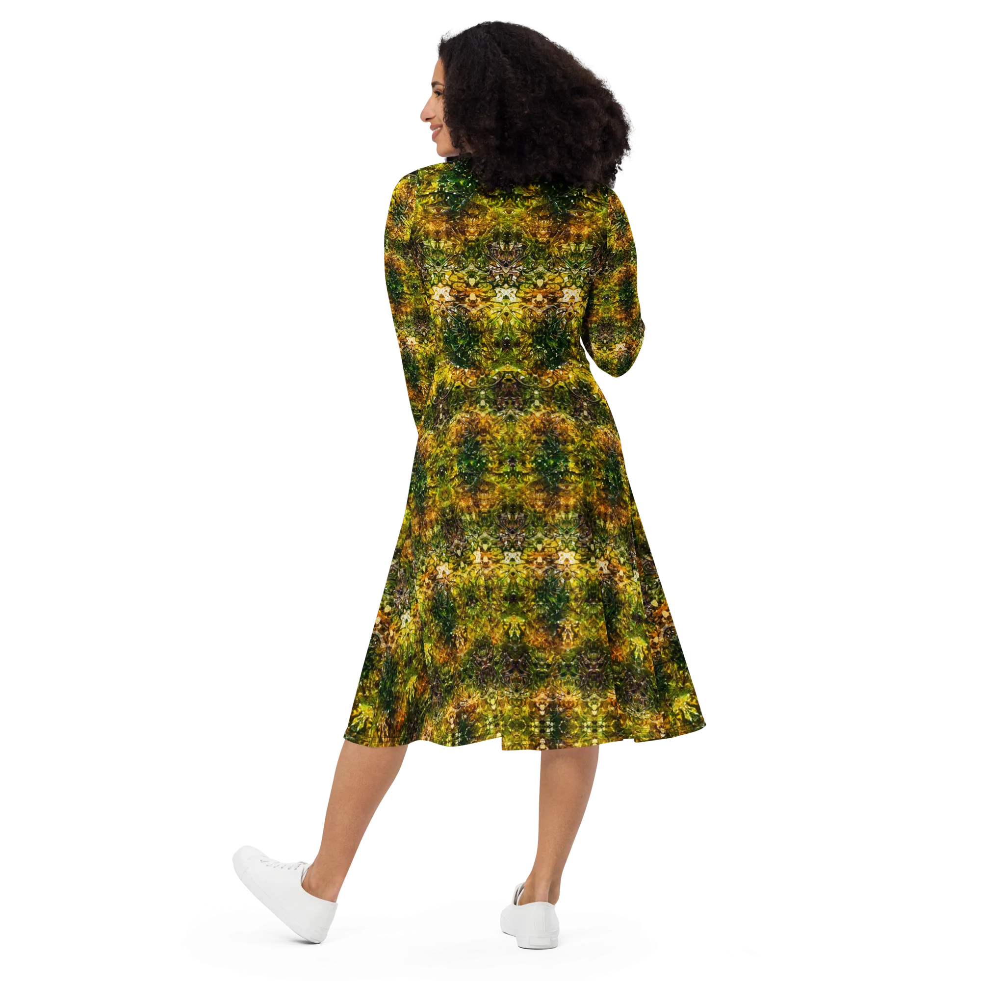 Long Sleeve Midi Dress (Her/Muliebris)(Samhain Dreams of Jade 5 of 15 Quinque ex Quindecim) RJSTHw2025 RJS