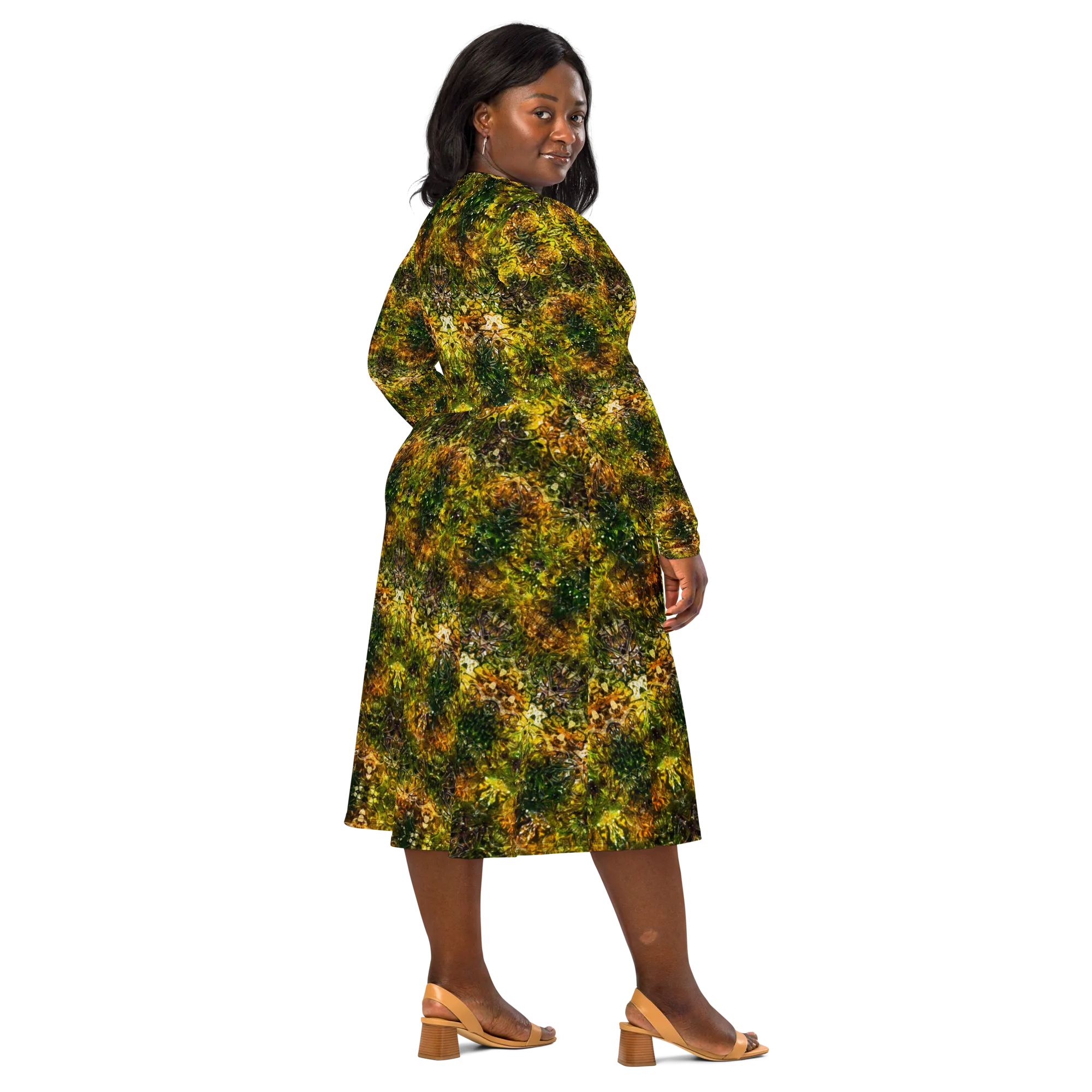 Long Sleeve Midi Dress (Her/Muliebris)(Samhain Dreams of Jade 5 of 15 Quinque ex Quindecim) RJSTHw2025 RJS