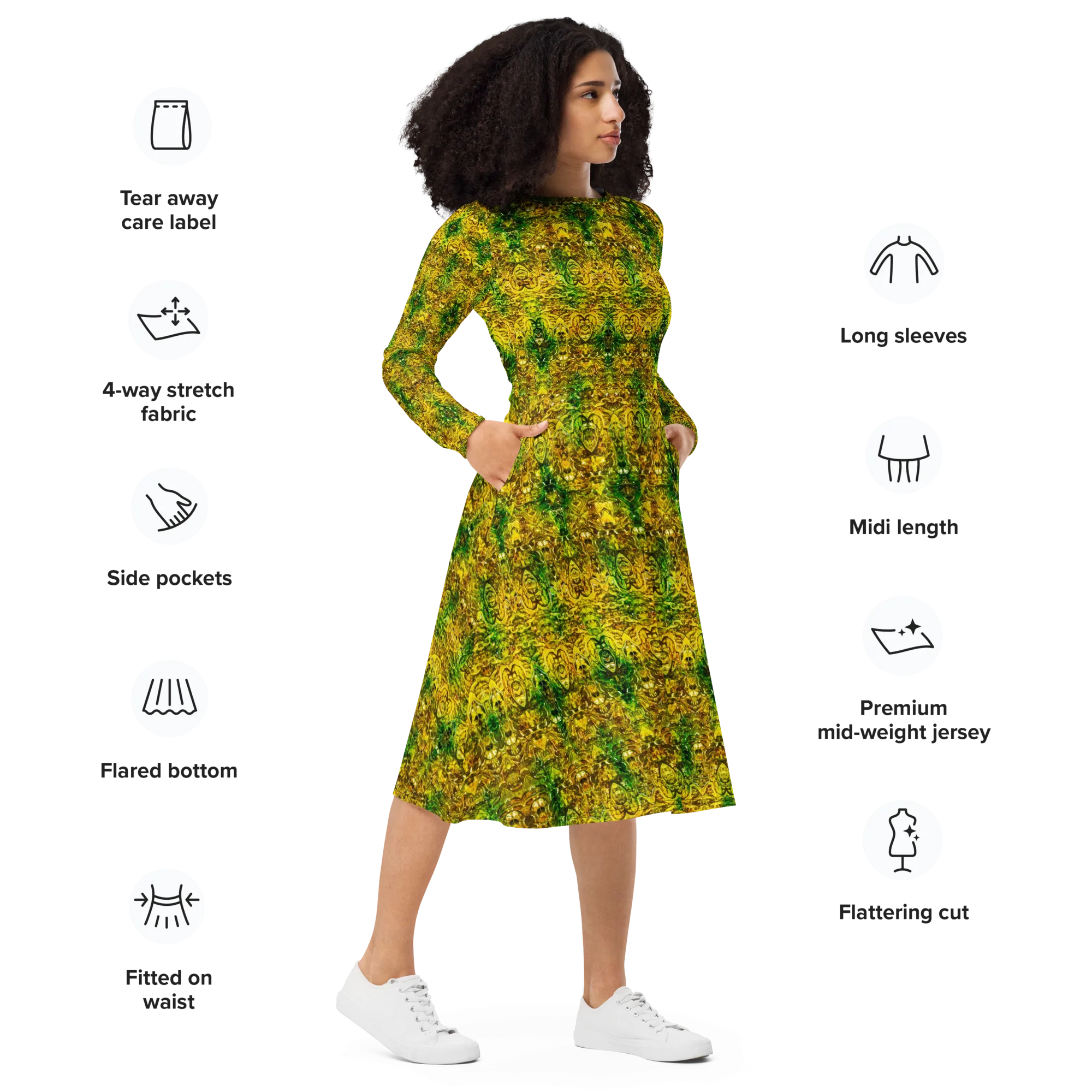 Long Sleeve Midi Dress (Her/Muliebris)(Samhain Dreams of Jade 6 of 15 Sex ex Quindecim) RJSTHW2025 RJS