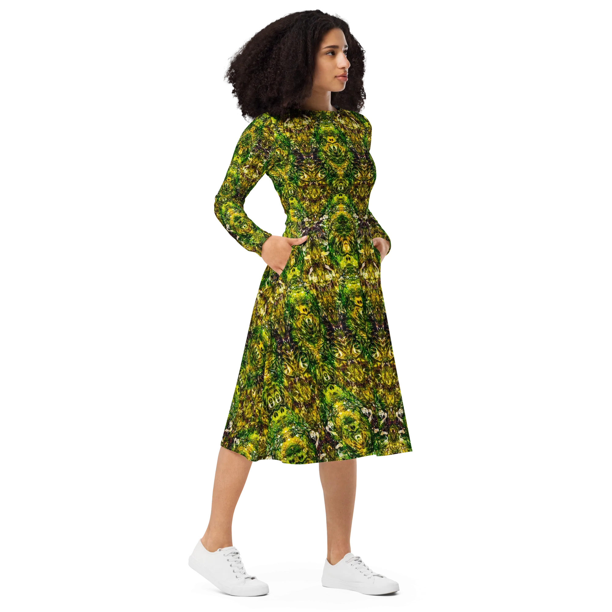 Long Sleeve Midi Dress (Her/Muliebris)(Samhain Dreams of Jade 7 of 5 Septem ex Quindecim) RJSTHW2025 RJS