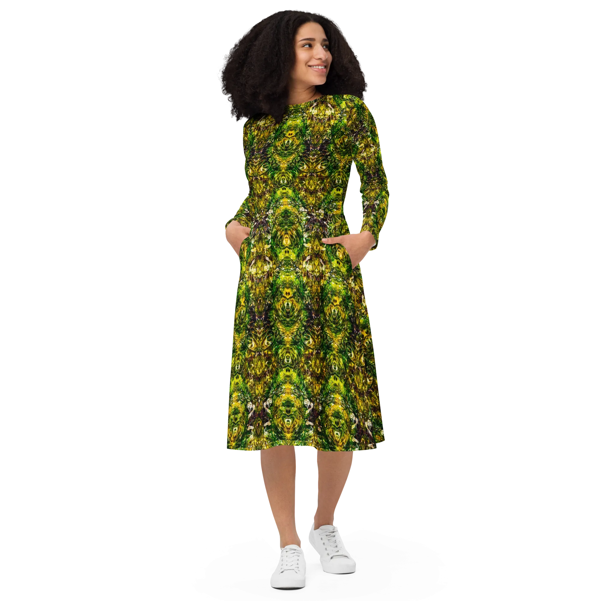 Long Sleeve Midi Dress (Her/Muliebris)(Samhain Dreams of Jade 7 of 5 Septem ex Quindecim) RJSTHW2025 RJS