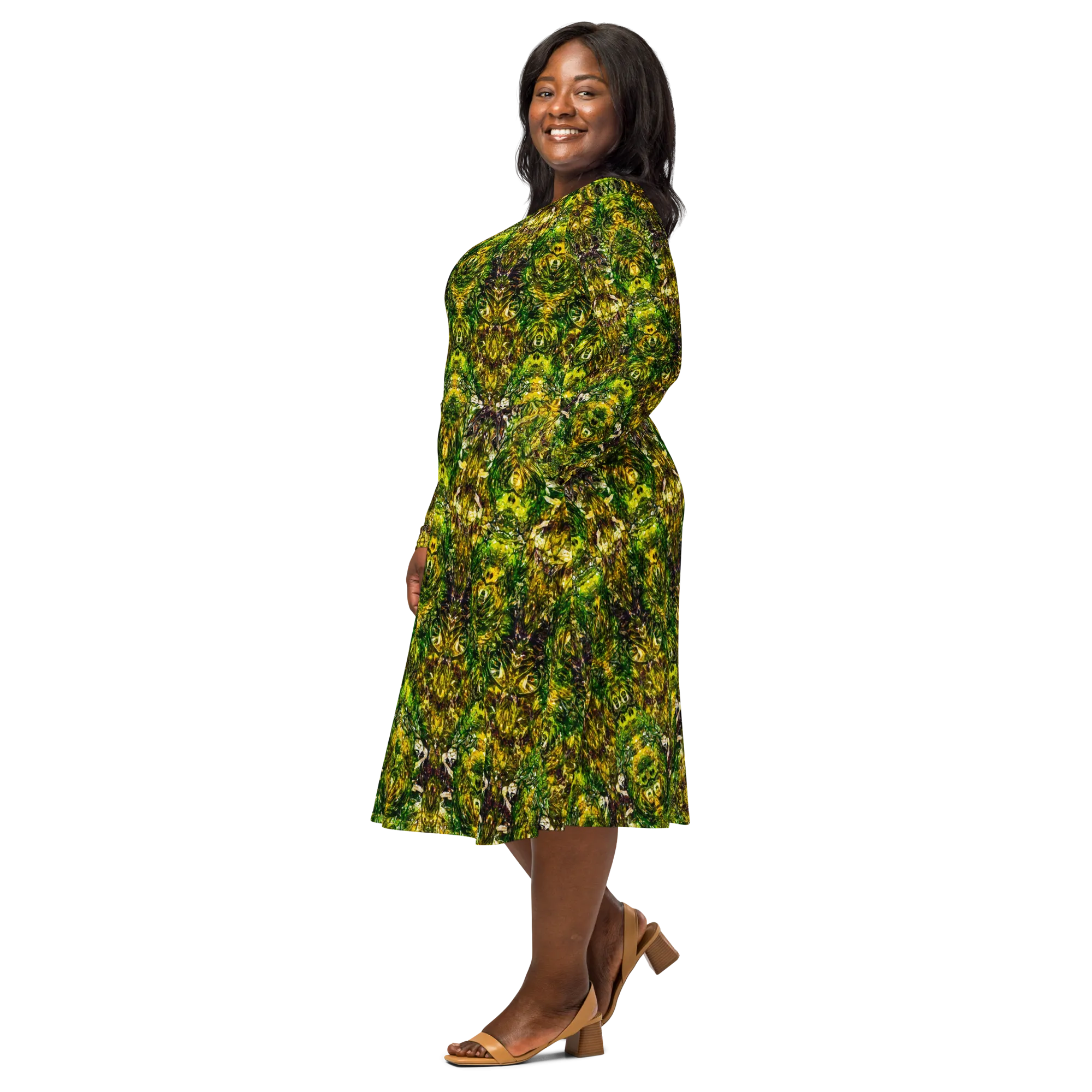 Long Sleeve Midi Dress (Her/Muliebris)(Samhain Dreams of Jade 7 of 5 Septem ex Quindecim) RJSTHW2025 RJS