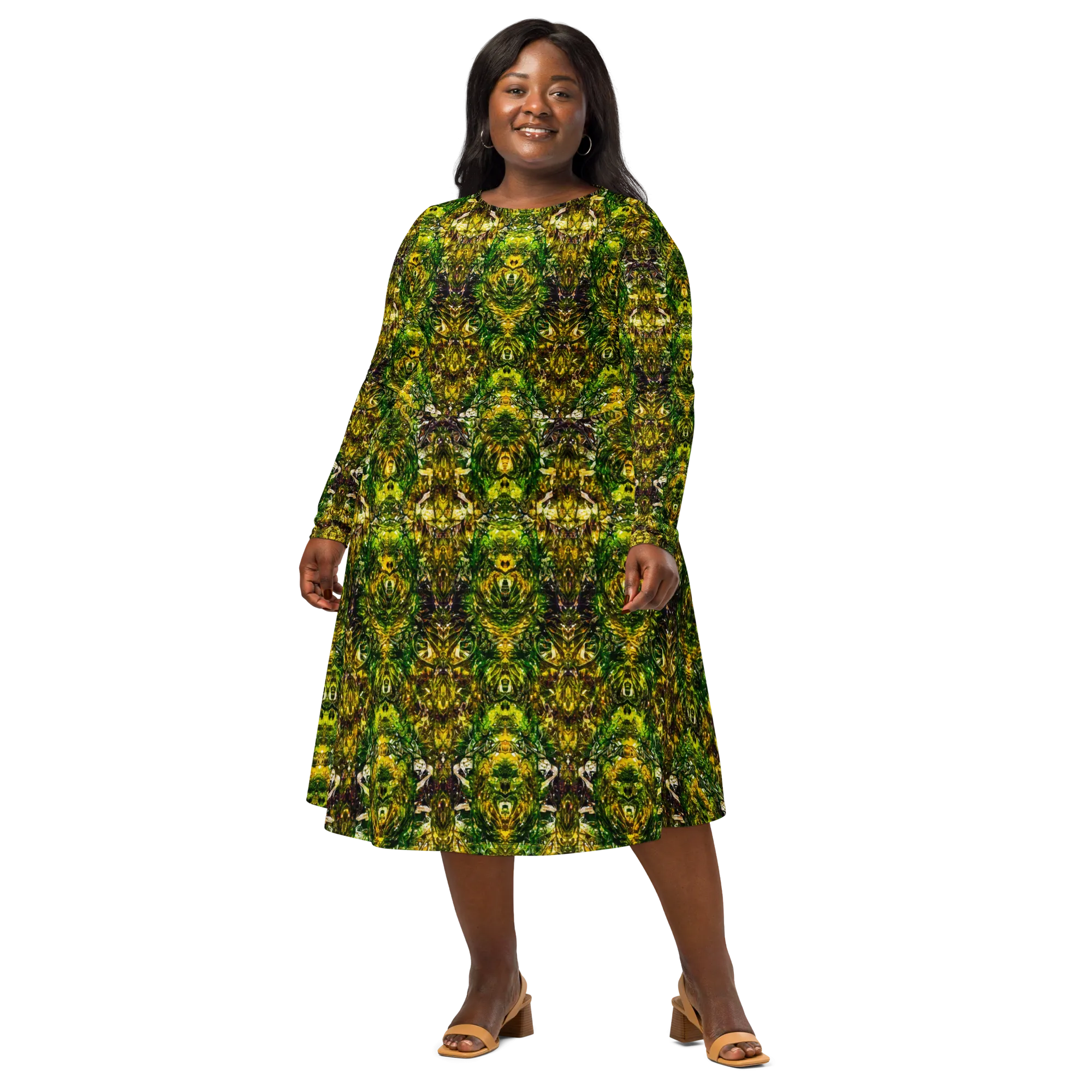 Long Sleeve Midi Dress (Her/Muliebris)(Samhain Dreams of Jade 7 of 5 Septem ex Quindecim) RJSTHW2025 RJS