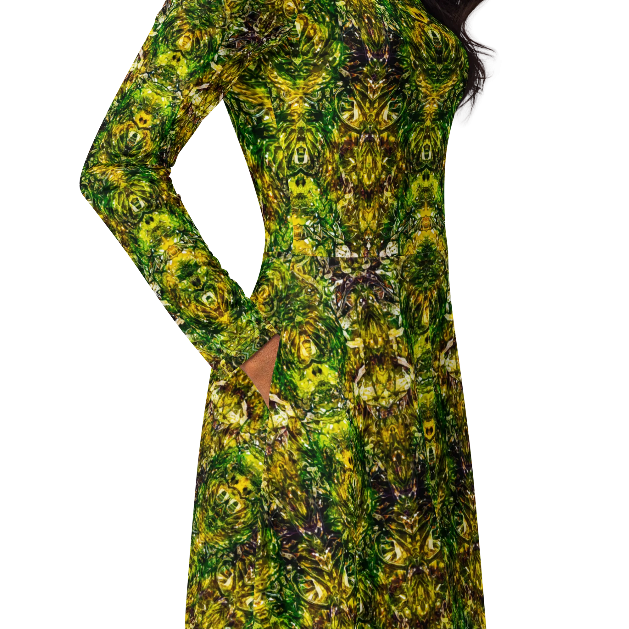 Long Sleeve Midi Dress (Her/Muliebris)(Samhain Dreams of Jade 7 of 5 Septem ex Quindecim) RJSTHW2025 RJS
