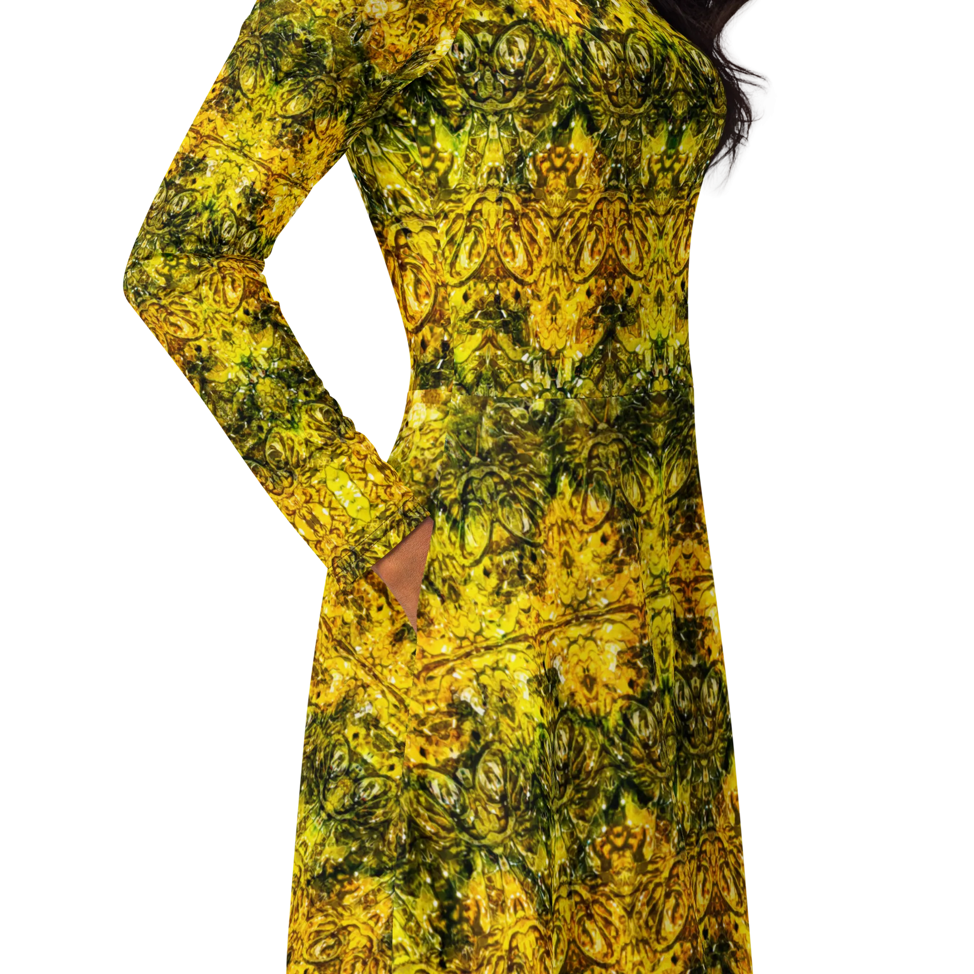 Long Sleeve Midi Dress (Her/Muliebris)(Samhain Dreams of Jade 8 of 15 Octo ex Quindecim) RJSTHW2025 RJS