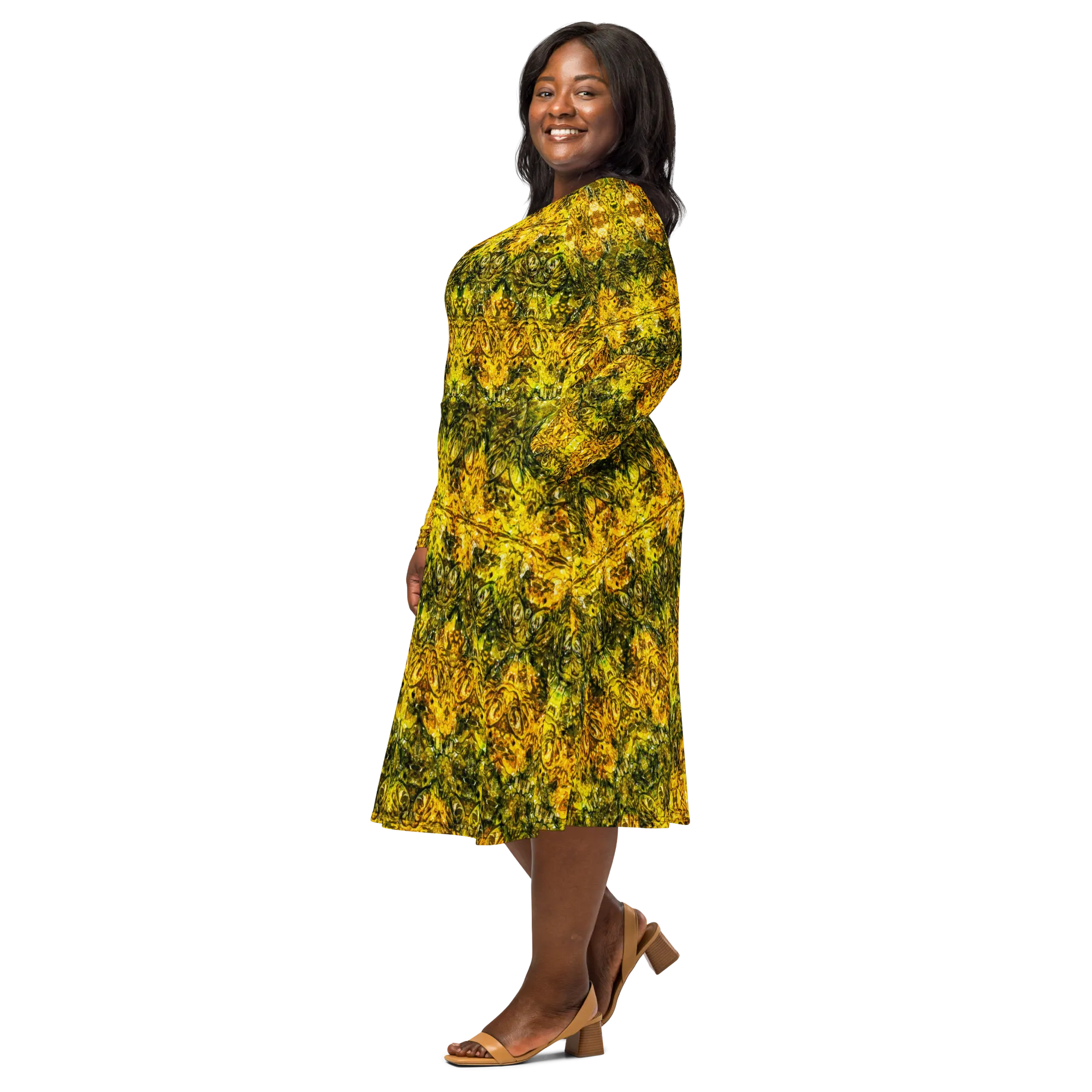 Long Sleeve Midi Dress (Her/Muliebris)(Samhain Dreams of Jade 8 of 15 Octo ex Quindecim) RJSTHW2025 RJS