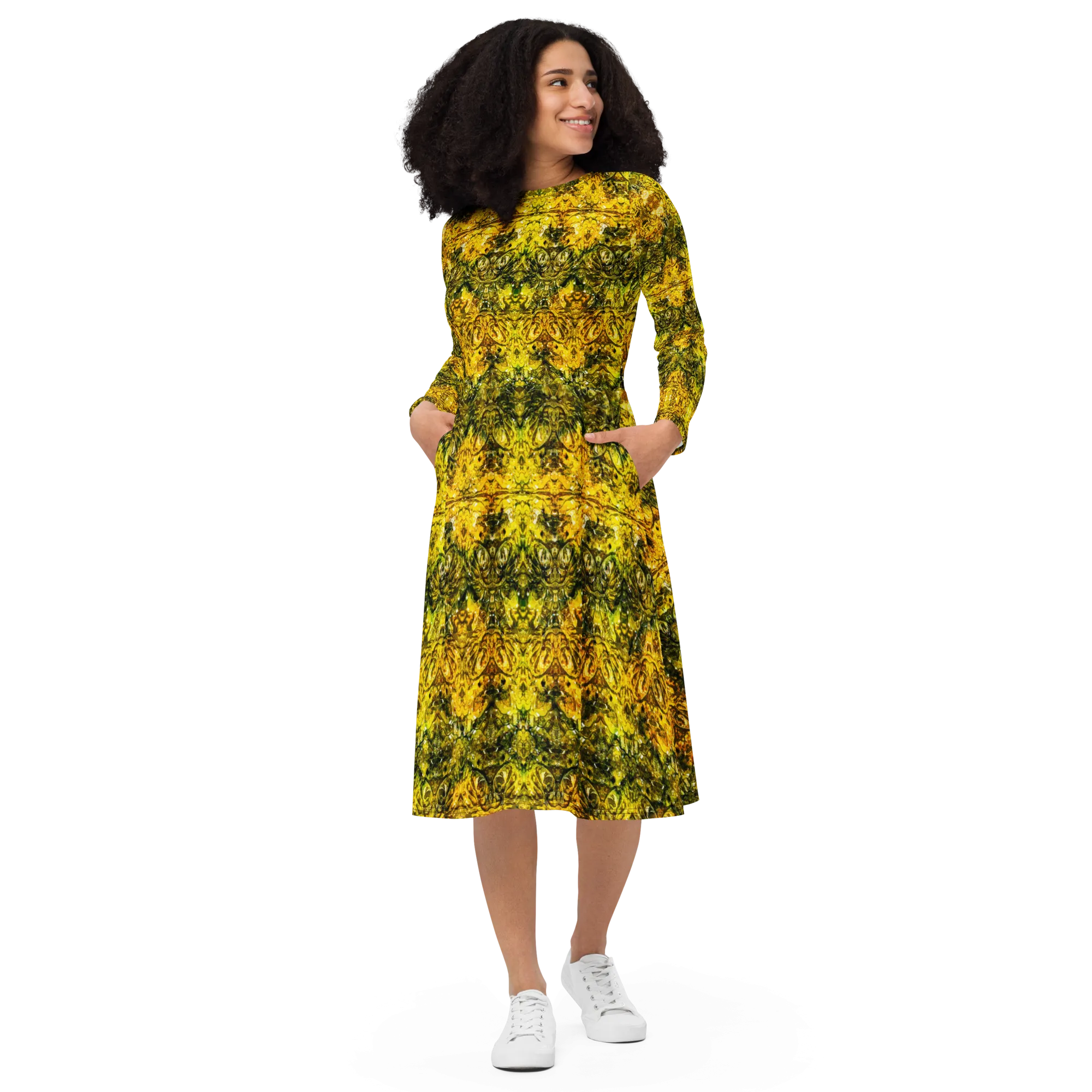 Long Sleeve Midi Dress (Her/Muliebris)(Samhain Dreams of Jade 8 of 15 Octo ex Quindecim) RJSTHW2025 RJS