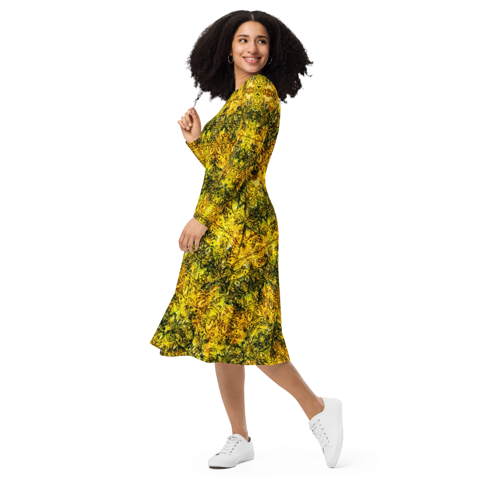 Long Sleeve Midi Dress (Her/Muliebris)(Samhain Dreams of Jade 8 of 15 Octo ex Quindecim) RJSTHW2025 RJS