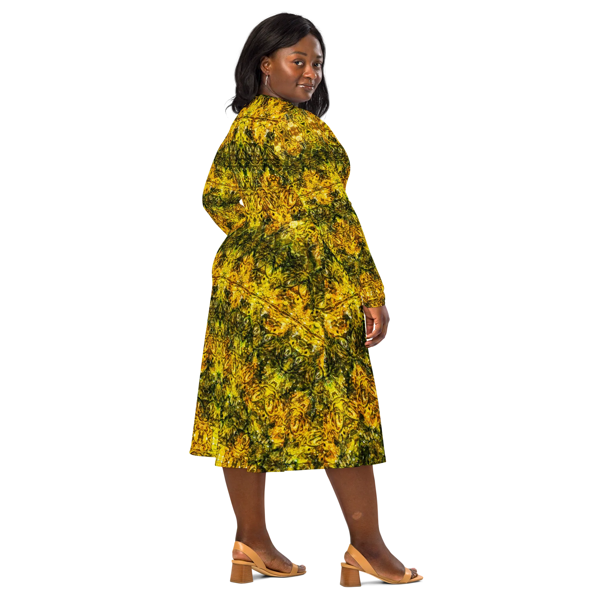 Long Sleeve Midi Dress (Her/Muliebris)(Samhain Dreams of Jade 8 of 15 Octo ex Quindecim) RJSTHW2025 RJS