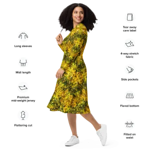 Long Sleeve Midi Dress (Her/Muliebris)(Samhain Dreams of Jade 8 of 15 Octo ex Quindecim) RJSTHW2025 RJS