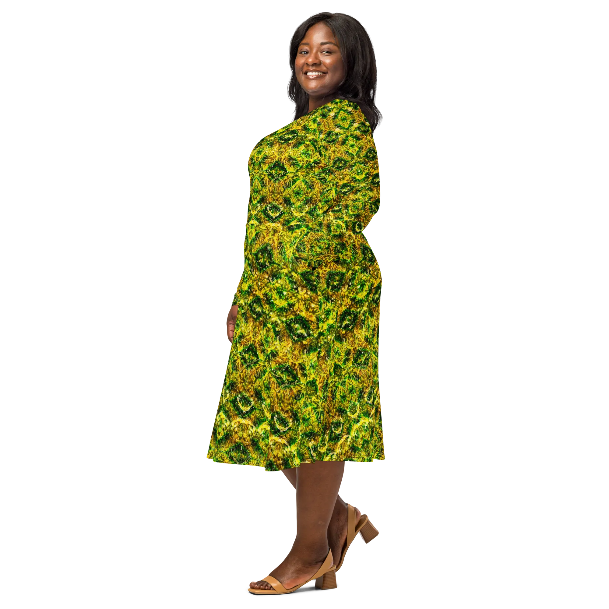 Long Sleeve Midi Dress (Her/Muliebris)(Samhain Dreams of Jade 9 of 15 Novem ex Quindecim) RJSTHW2025 RJS