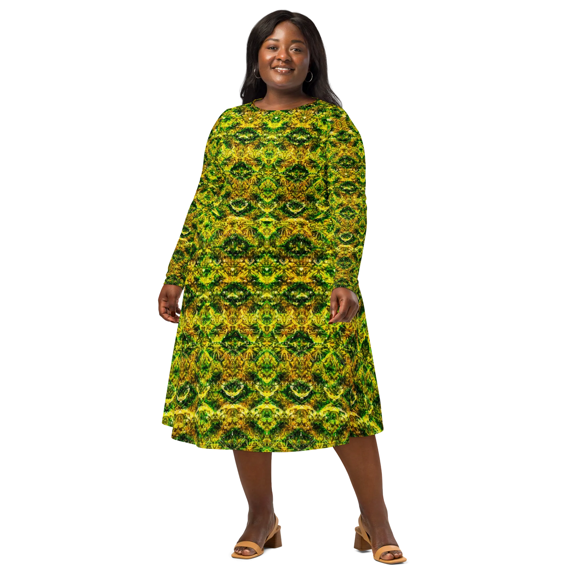 Long Sleeve Midi Dress (Her/Muliebris)(Samhain Dreams of Jade 9 of 15 Novem ex Quindecim) RJSTHW2025 RJS