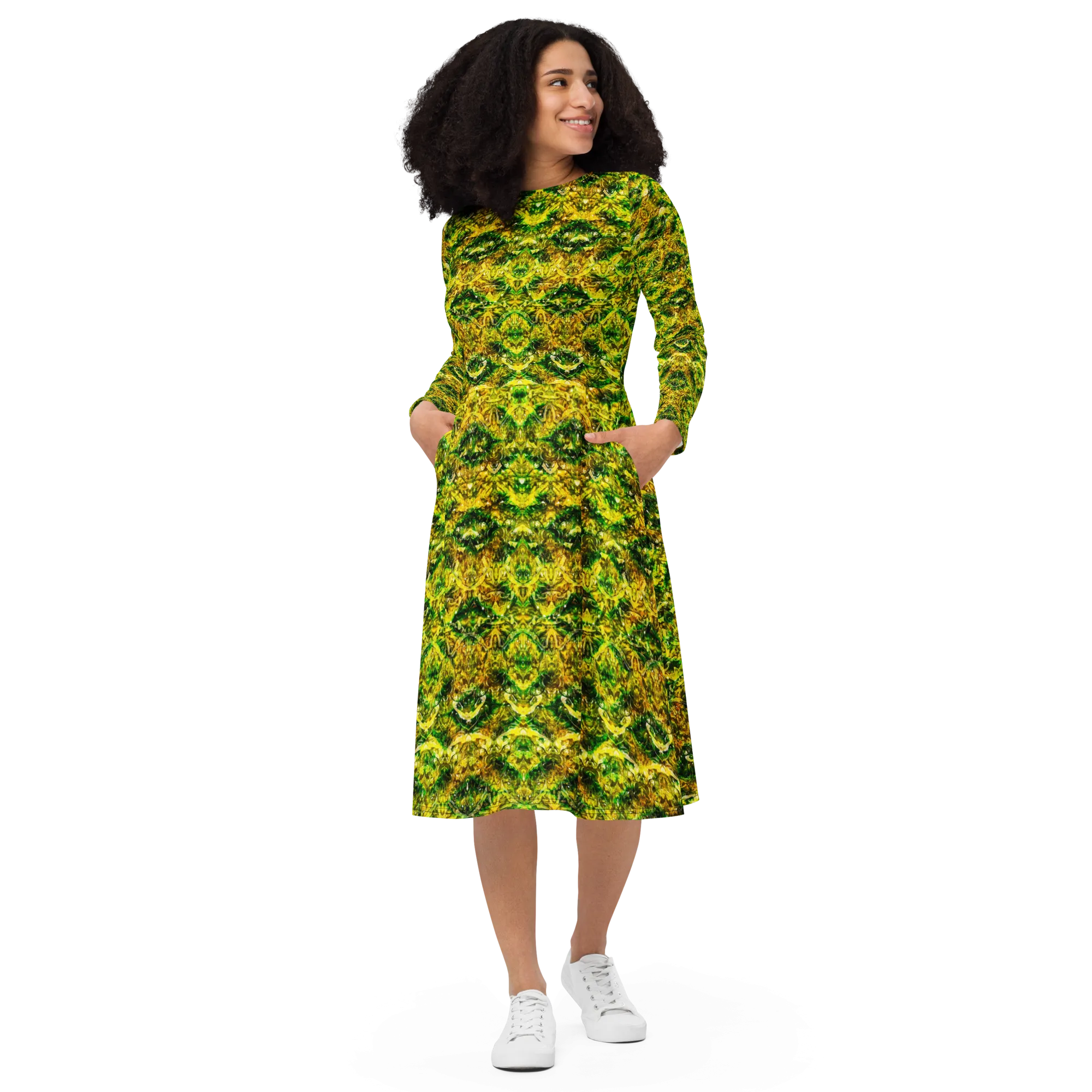 Long Sleeve Midi Dress (Her/Muliebris)(Samhain Dreams of Jade 9 of 15 Novem ex Quindecim) RJSTHW2025 RJS