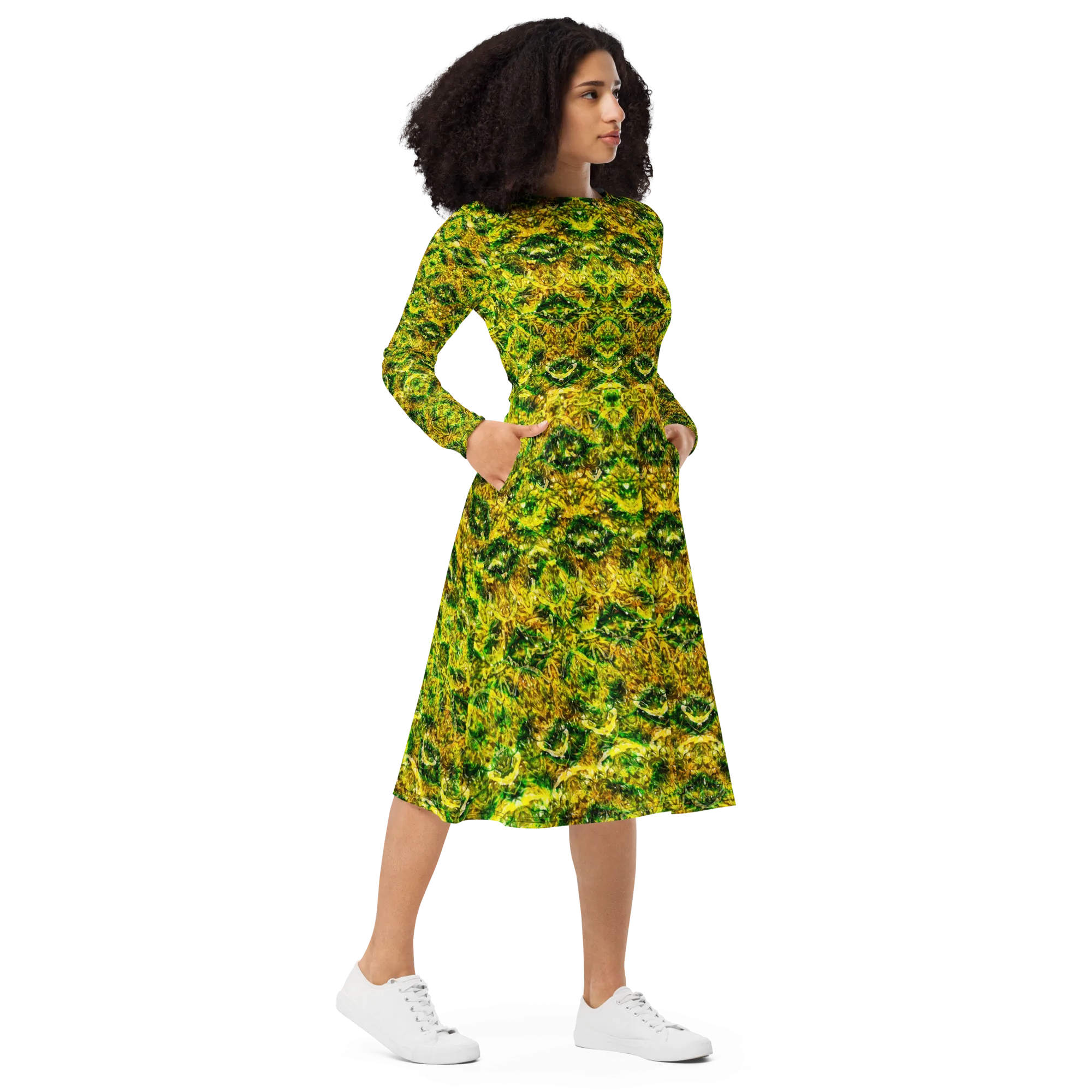 Long Sleeve Midi Dress (Her/Muliebris)(Samhain Dreams of Jade 9 of 15 Novem ex Quindecim) RJSTHW2025 RJS