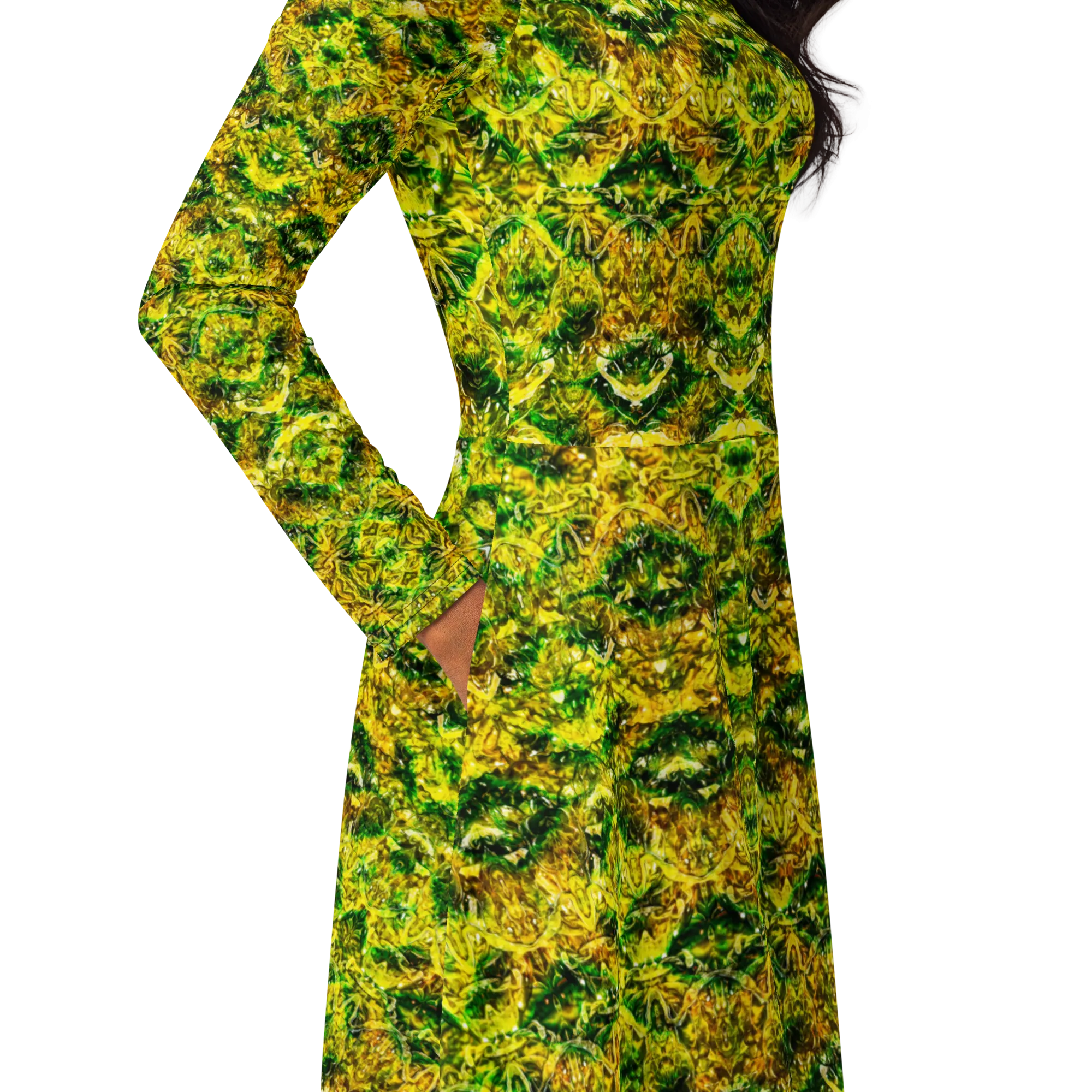 Long Sleeve Midi Dress (Her/Muliebris)(Samhain Dreams of Jade 9 of 15 Novem ex Quindecim) RJSTHW2025 RJS