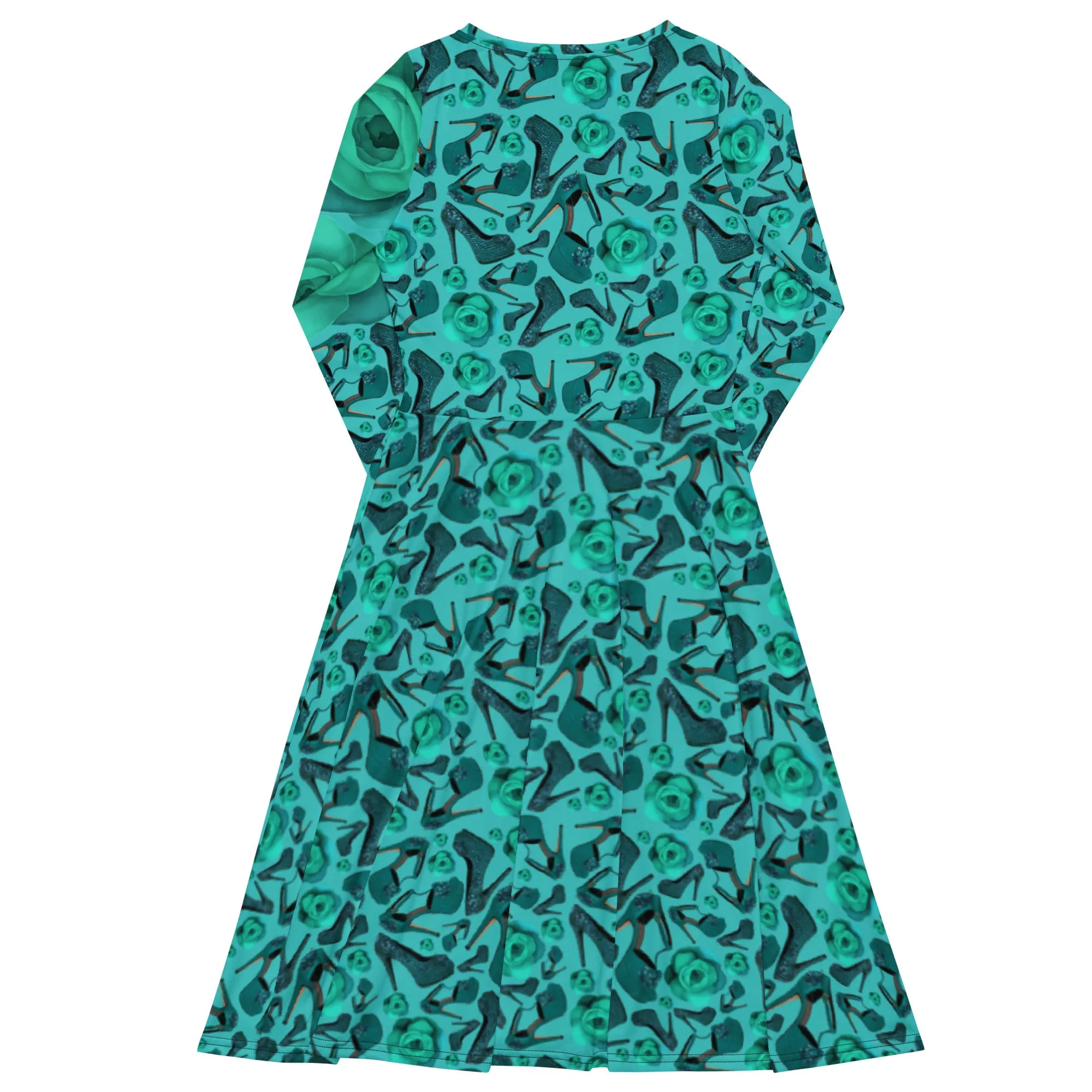 Long sleeve midi dress 'Rose verdi'